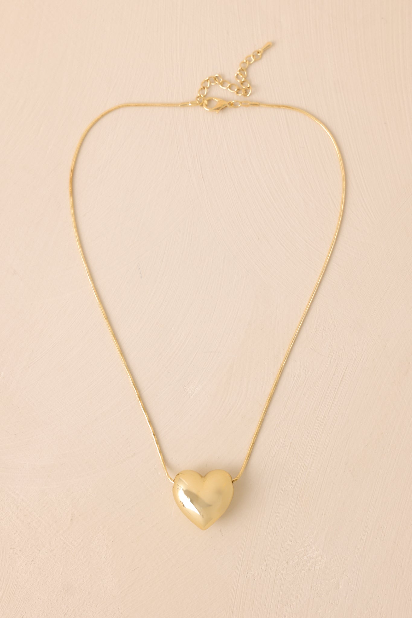 The Dreamer In Me Gold Heart Pendant Necklace