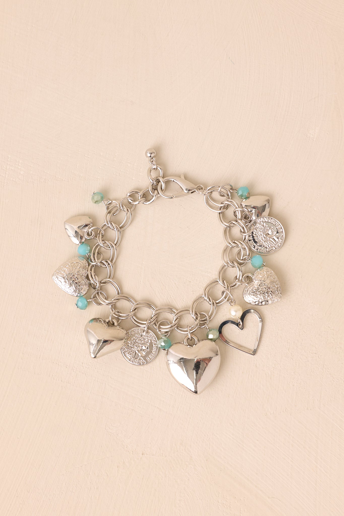 Be Mine Silver Heart Charm Bracelet