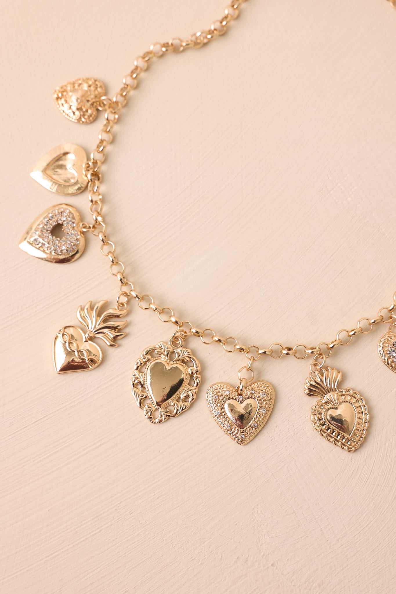 Love Me Maybe Gold Heart Charm Necklace