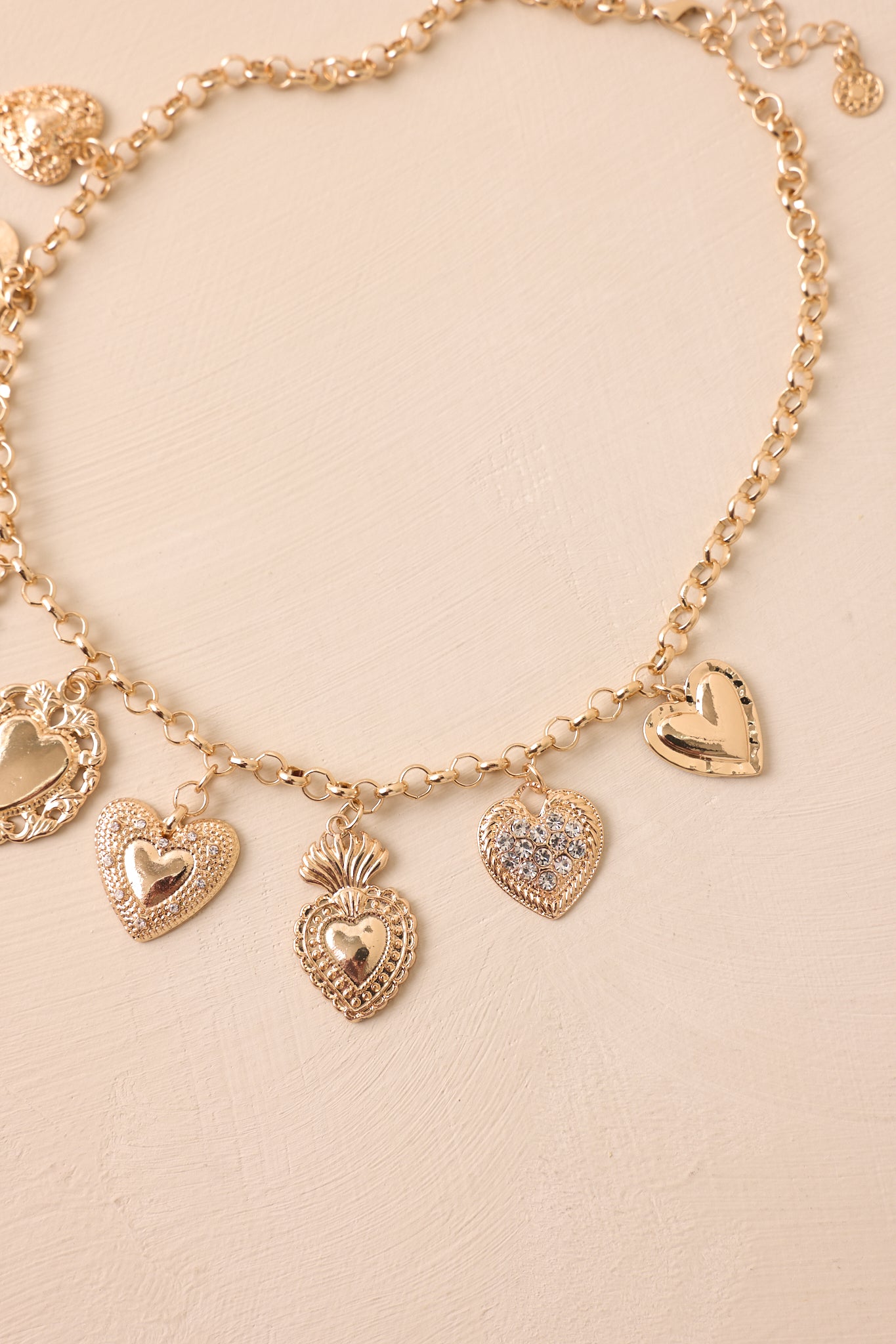 Love Me Maybe Gold Heart Charm Necklace