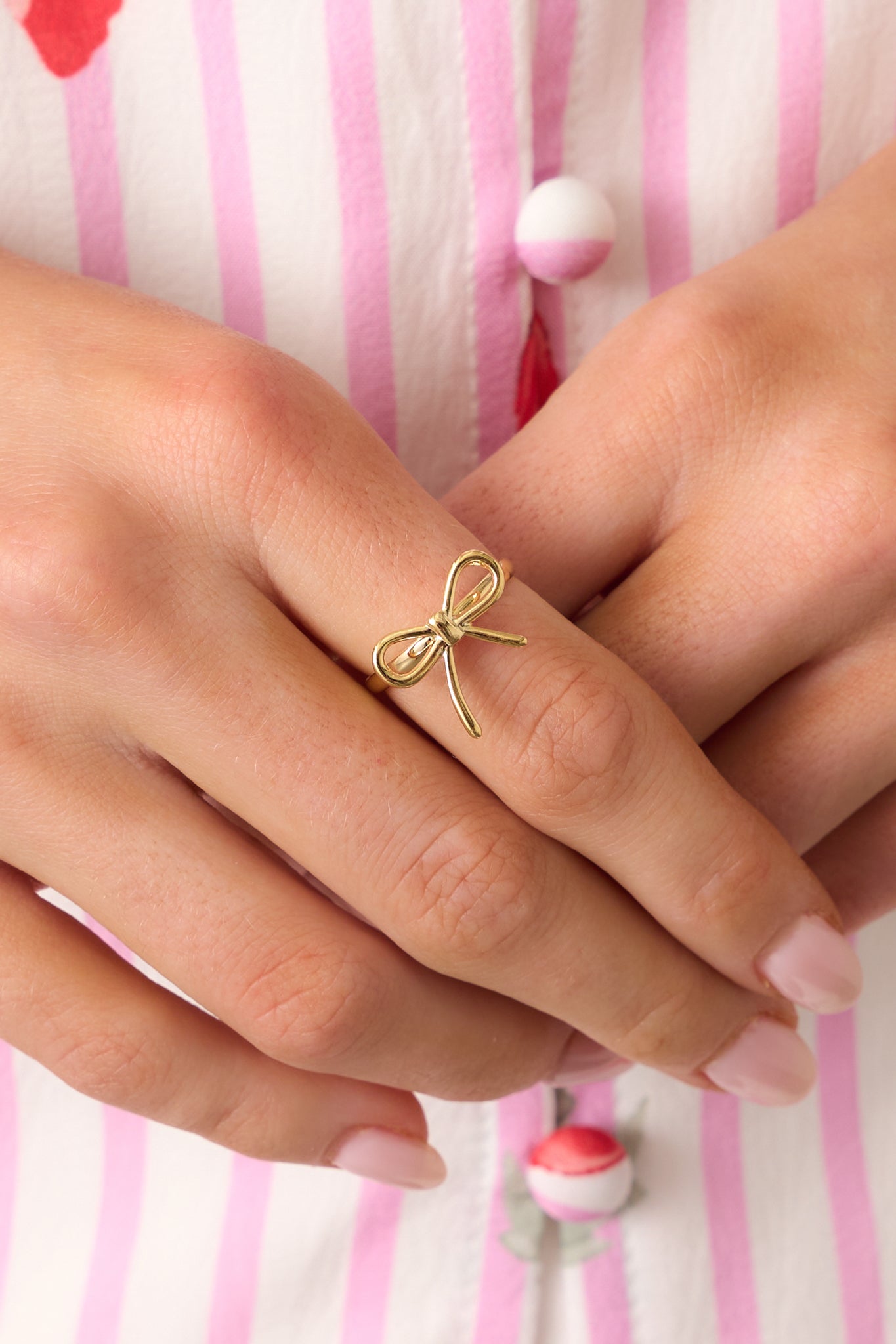 Wrapped In Love Gold Bow Ring