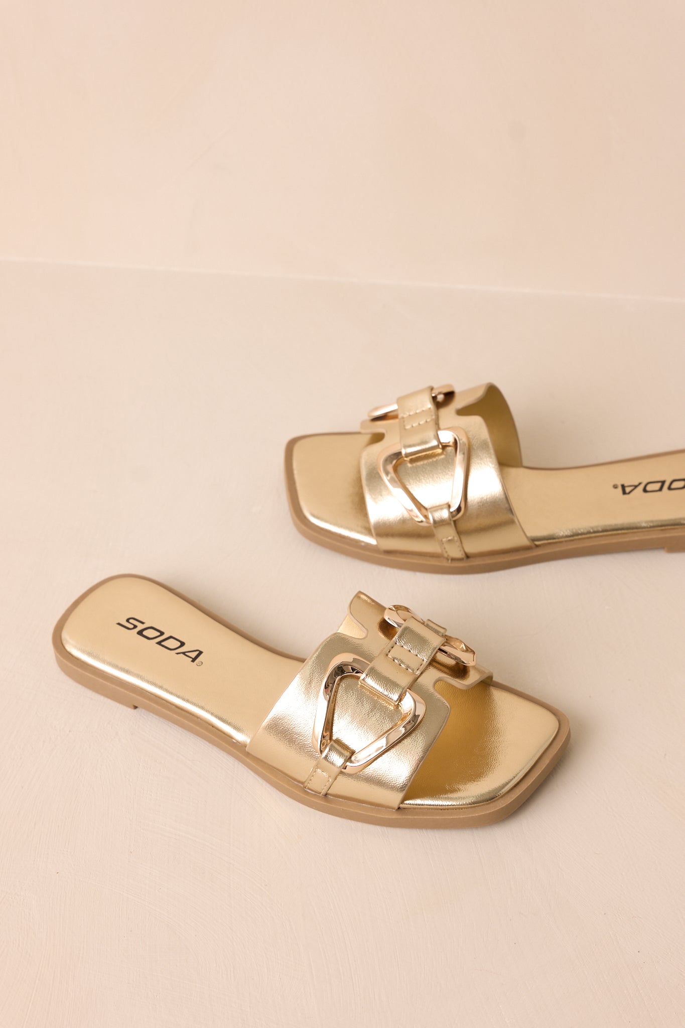 Stepping Stones Metallic Gold Sandals