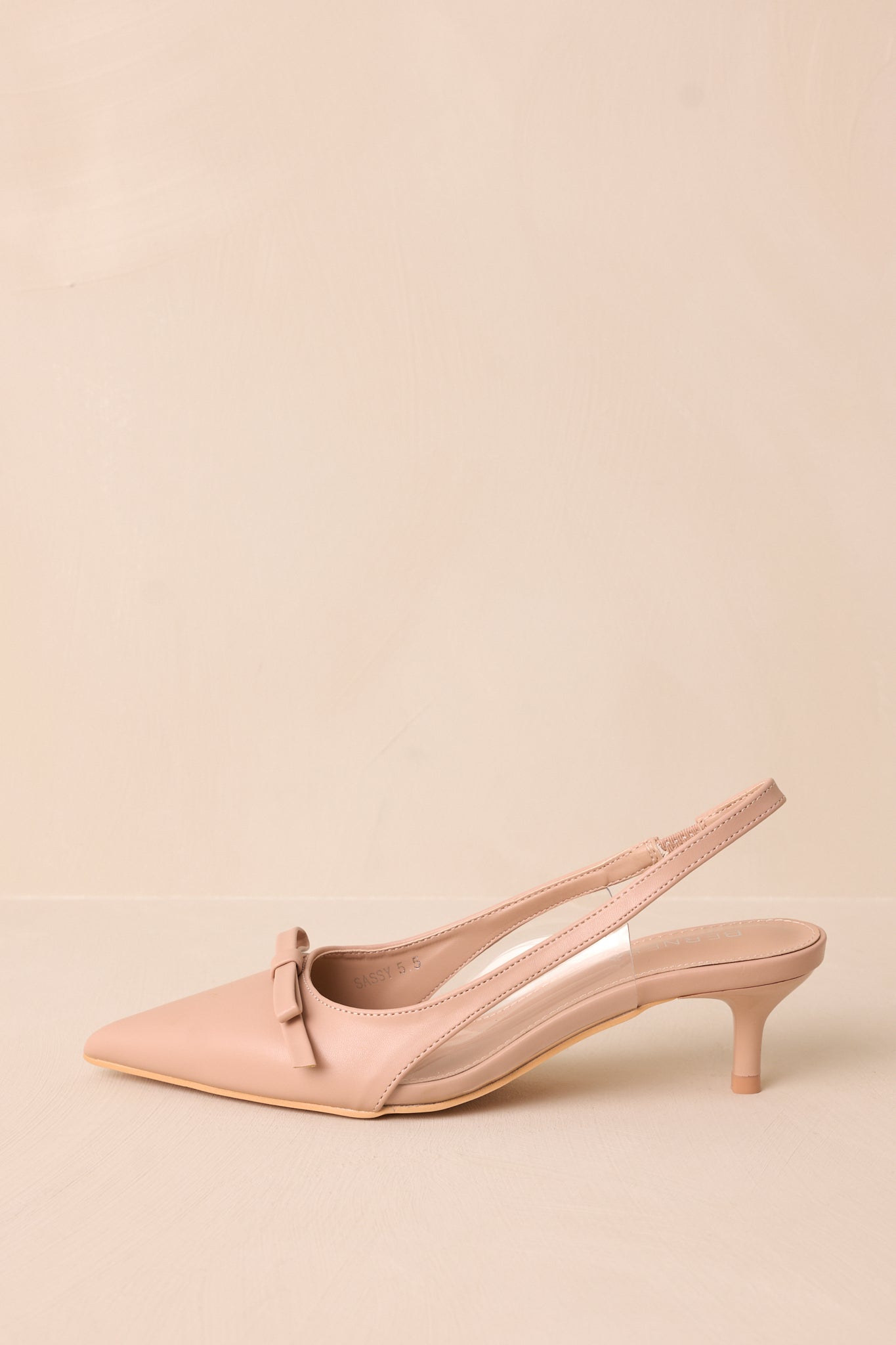 Regal Steps Beige Slingback Kitten Heels