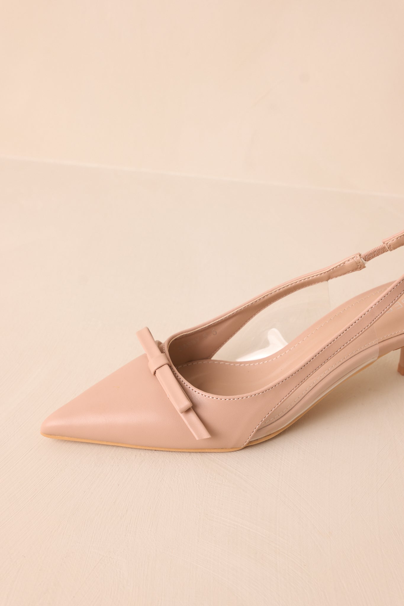 Regal Steps Beige Slingback Kitten Heels