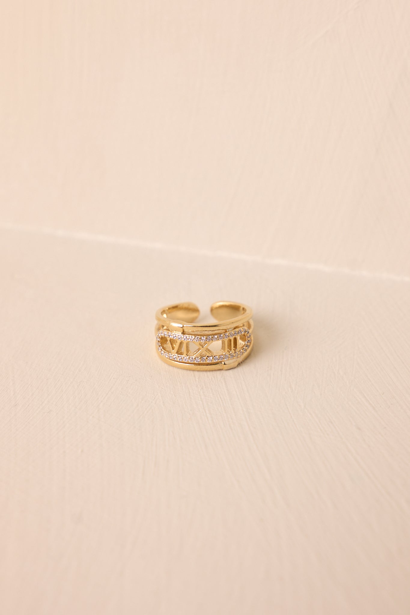 Skies Of Light Gold & Pave Diamond Ring