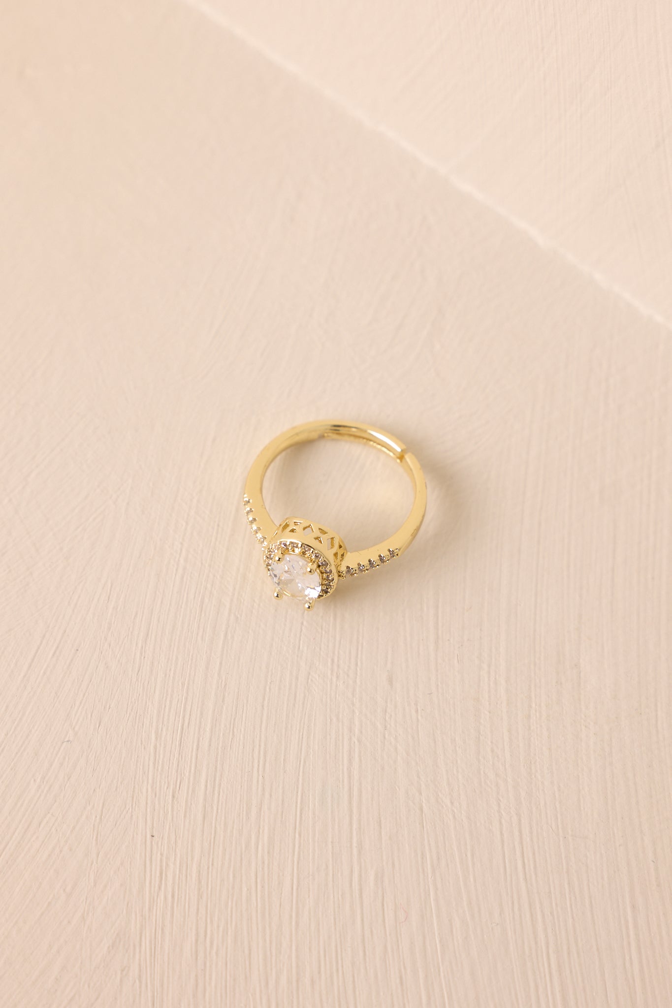 Daylight Shine Gold & Rhinestone Statement Ring