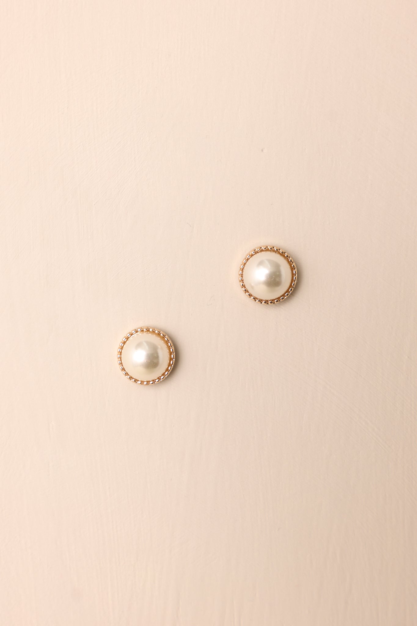 Shine With Me Gold & Ivory Pearl Stud Earrings