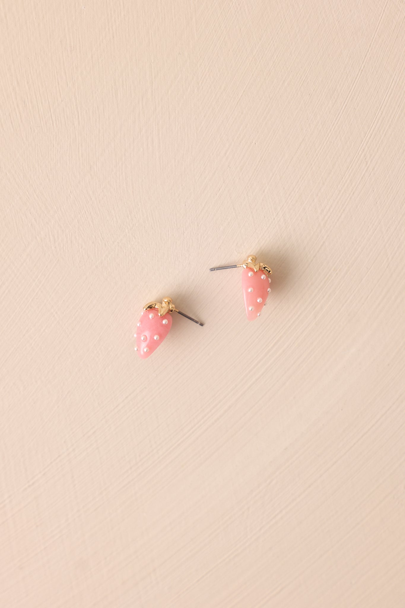 Too Sweet To Me Pink & Pearl Strawberry Earrings