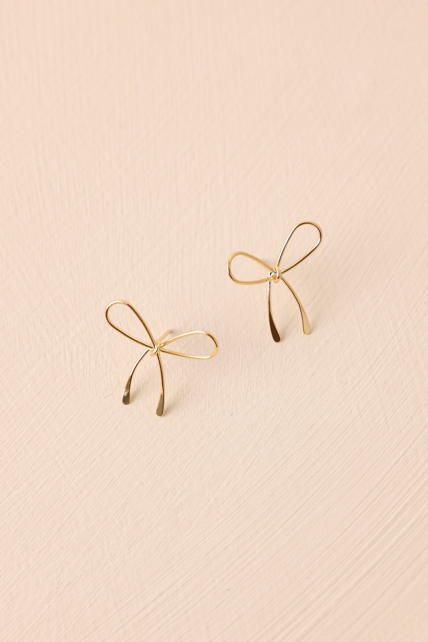 Knot Your Average Girl Gold Bow Earrings