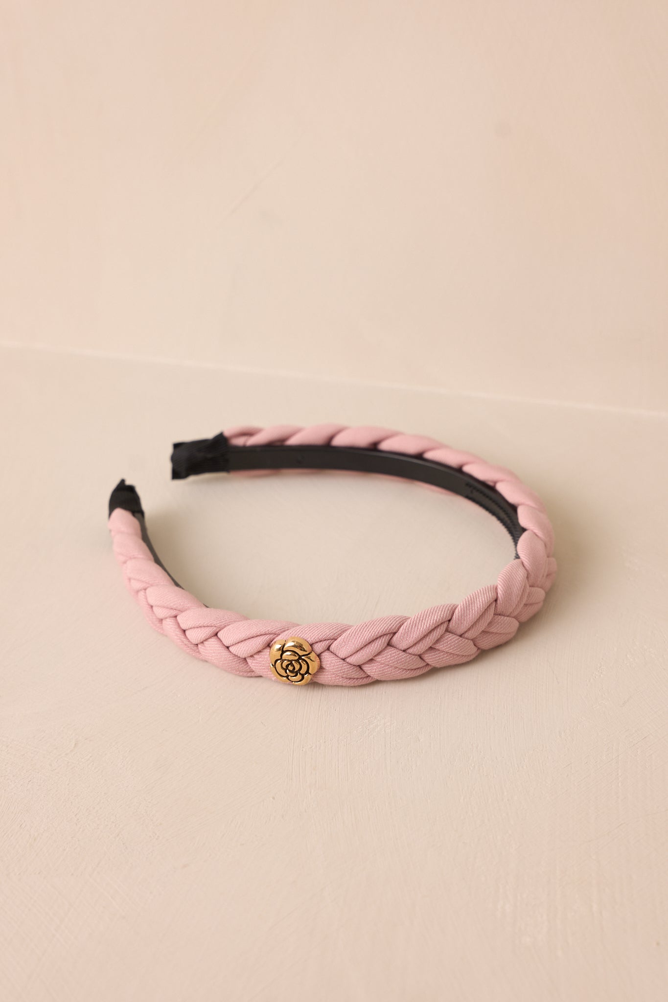 Glowing Rays Dusty Pink Braided Headband