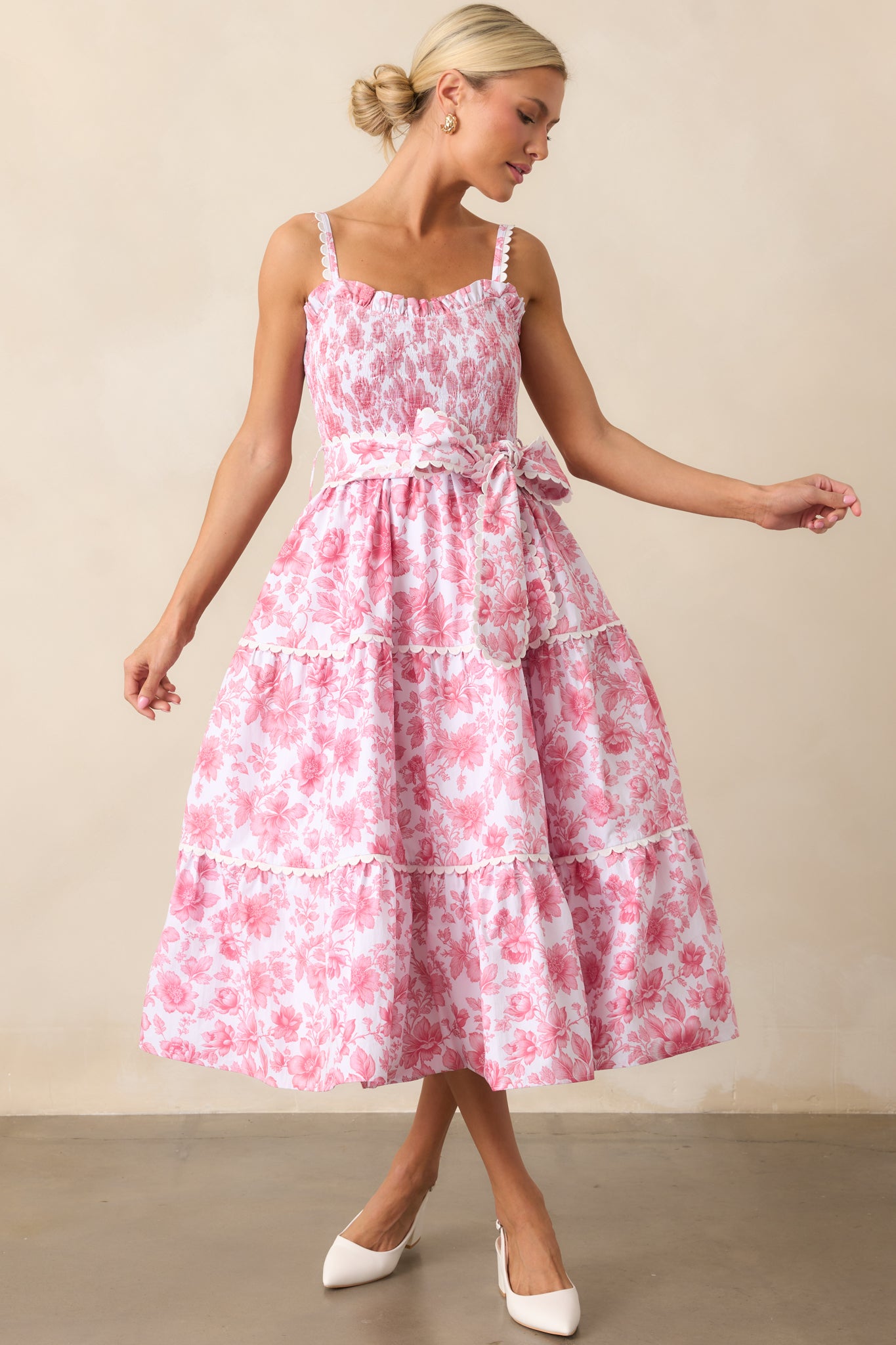 Darcy La France Dianthus Pink Maxi Dress