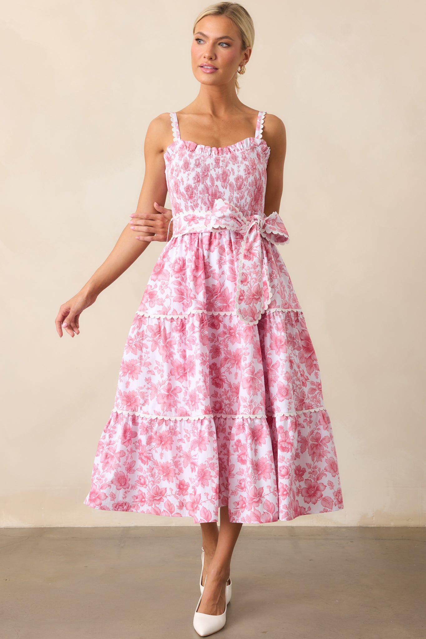 Darcy La France Dianthus Pink Maxi Dress