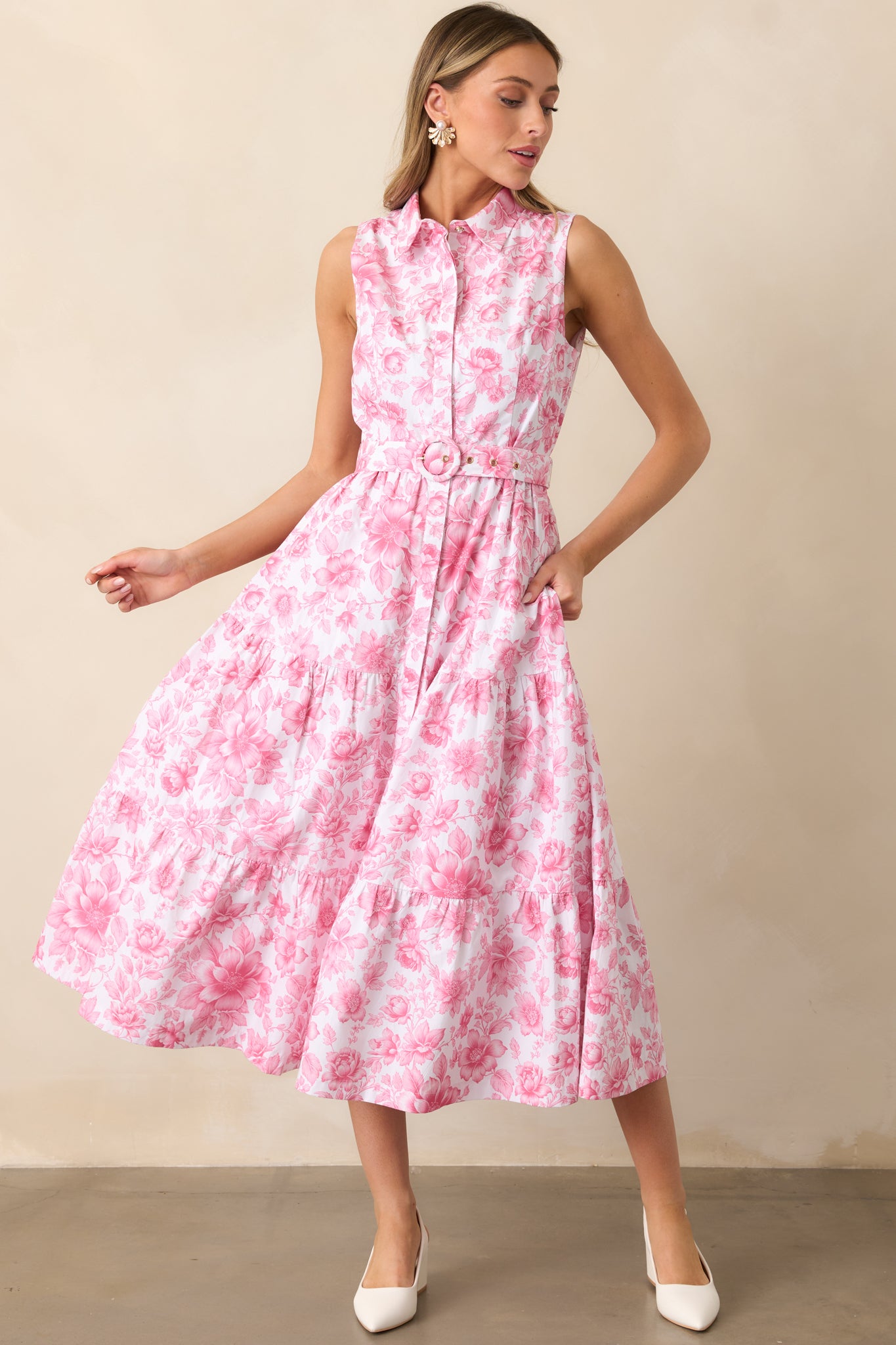 Cara La France Dianthus Pink Maxi Dress