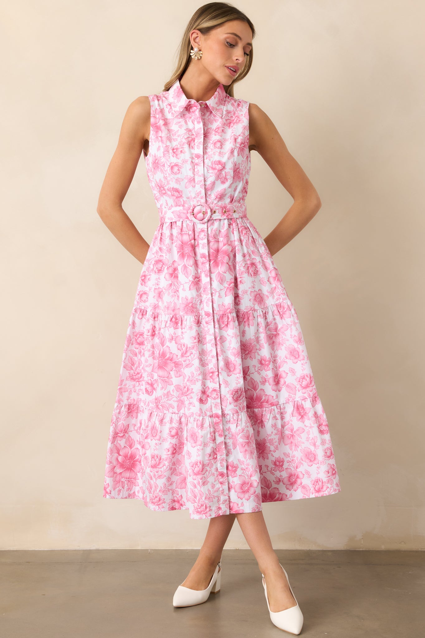 Cara La France Dianthus Pink Maxi Dress