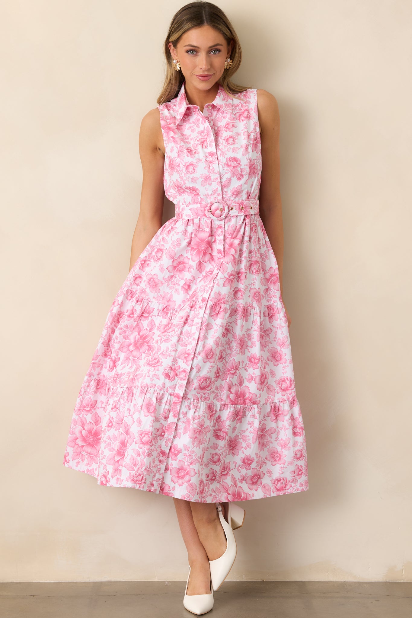 Cara La France Dianthus Pink Maxi Dress