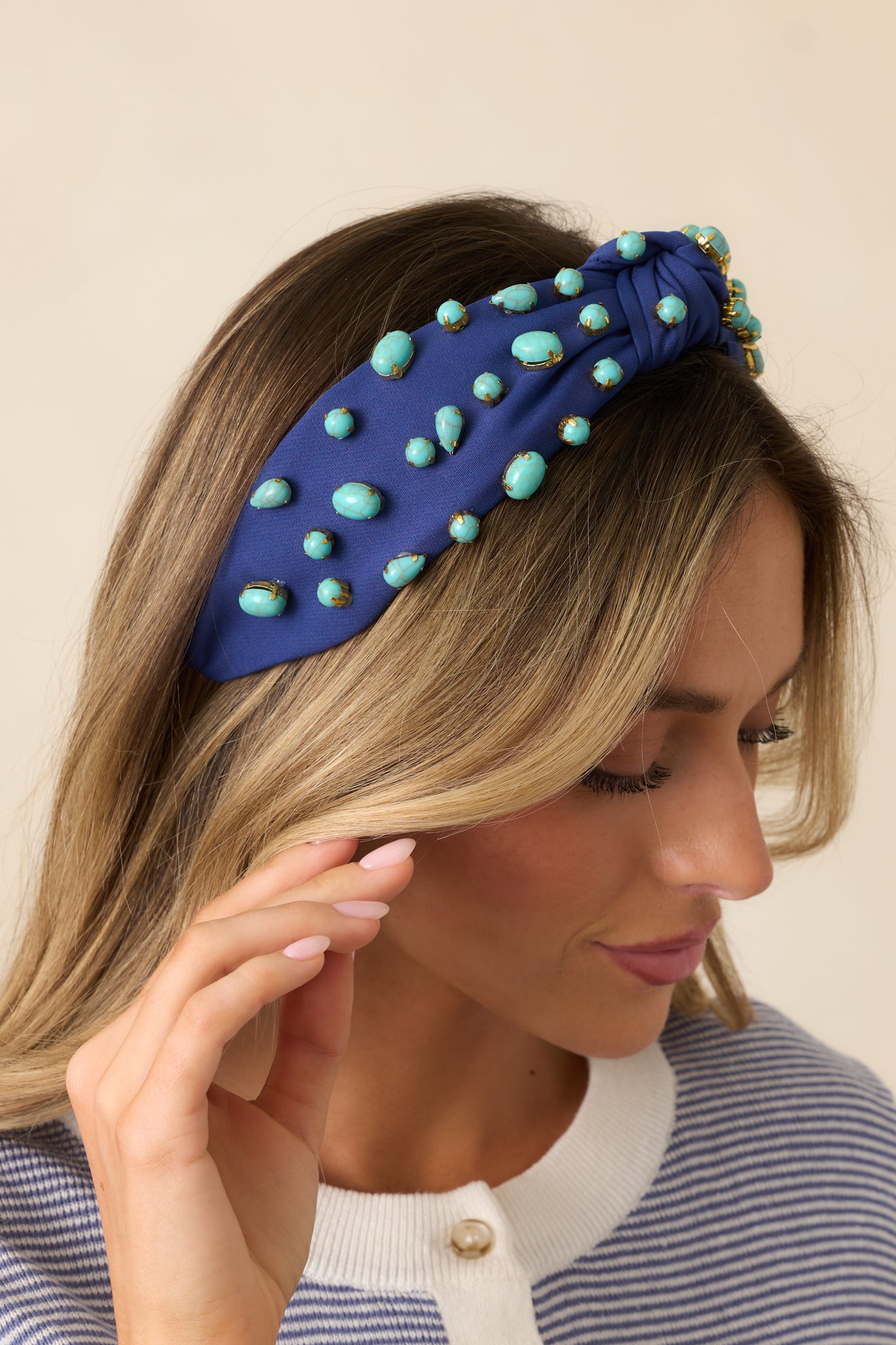 Keep It Sweet Royal Blue Knotted Headband