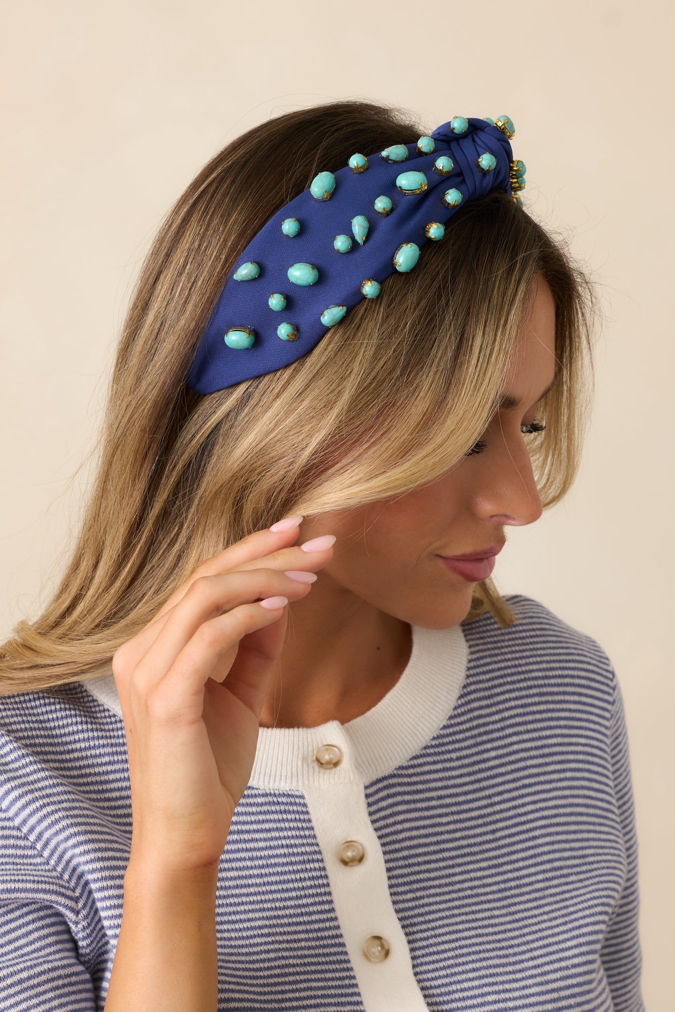 Keep It Sweet Royal Blue Knotted Headband