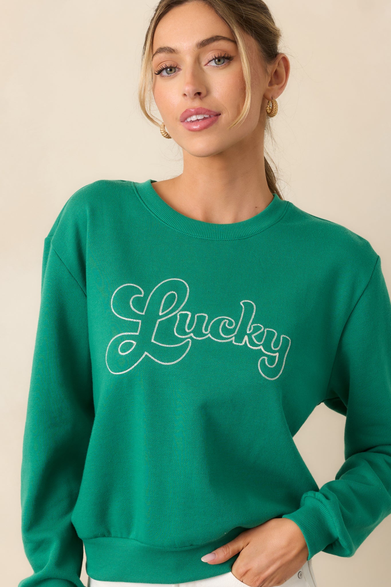 Z Supply Lucky Green Sweatshirt