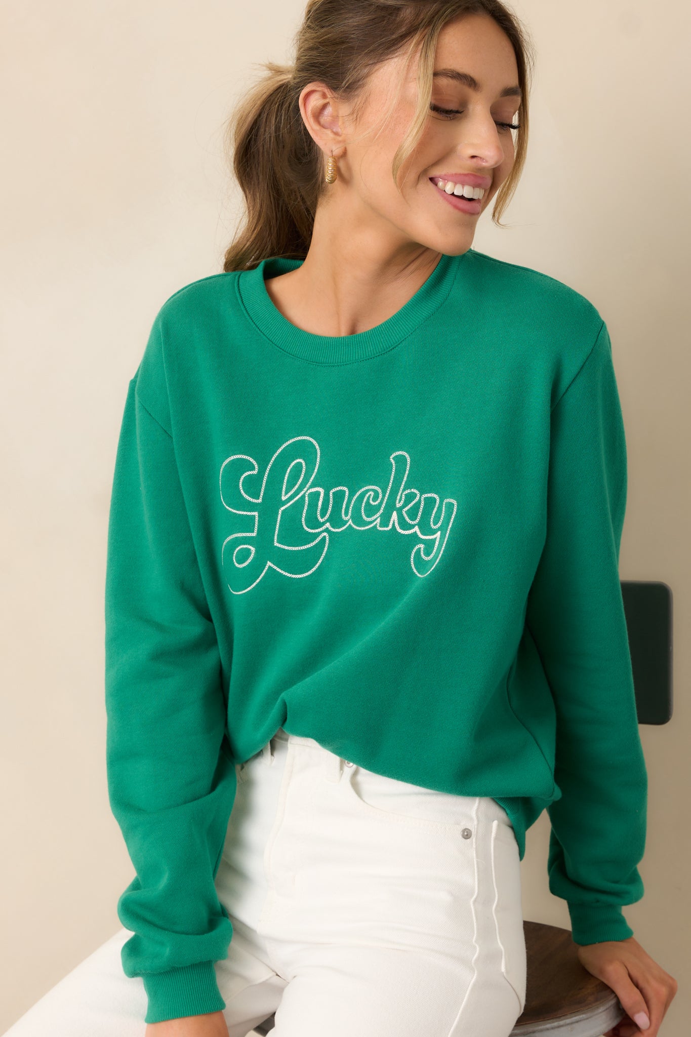 Z Supply Lucky Green Sweatshirt