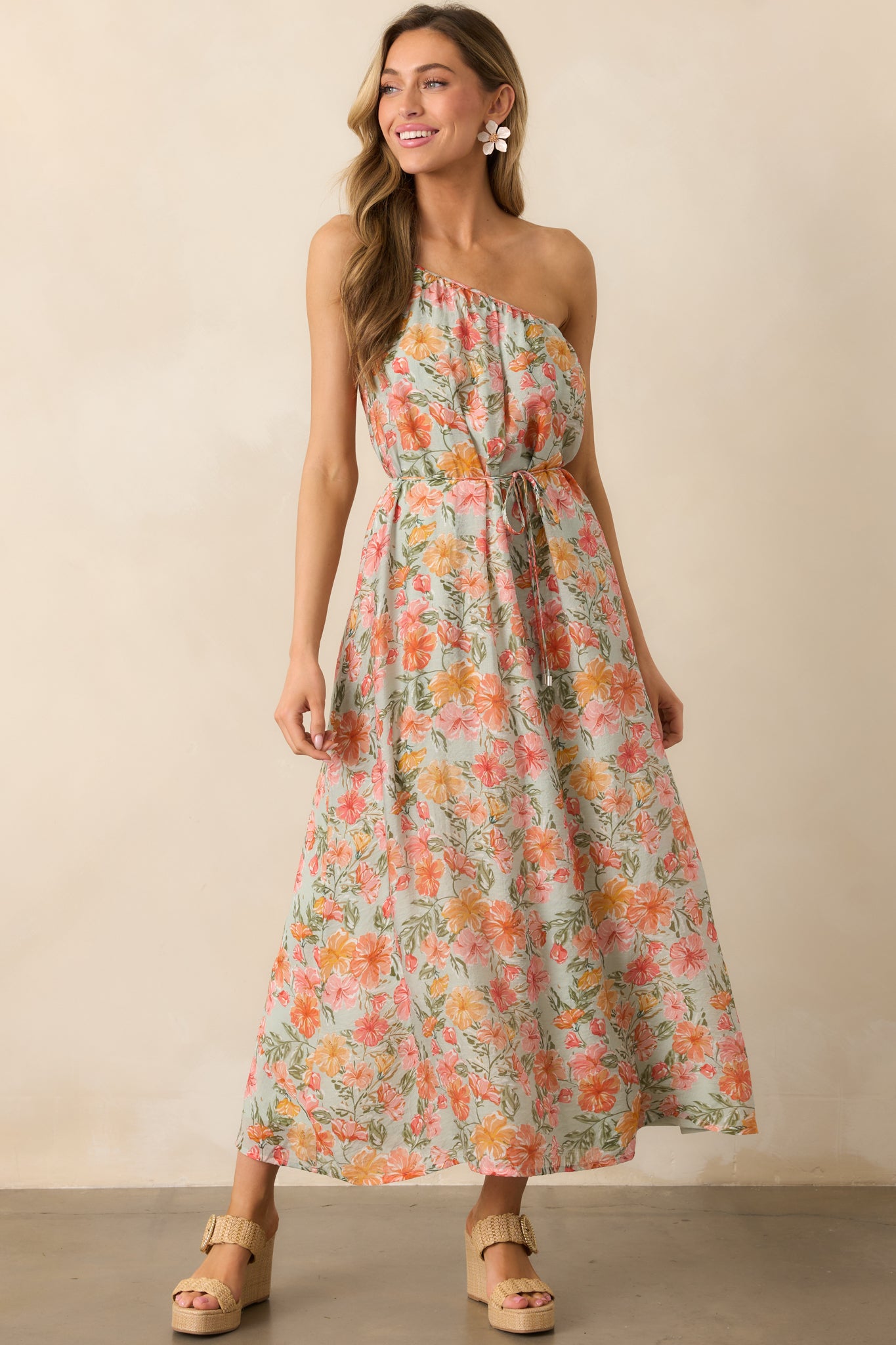 MINKPINK Lorelei Coral Maxi Dress