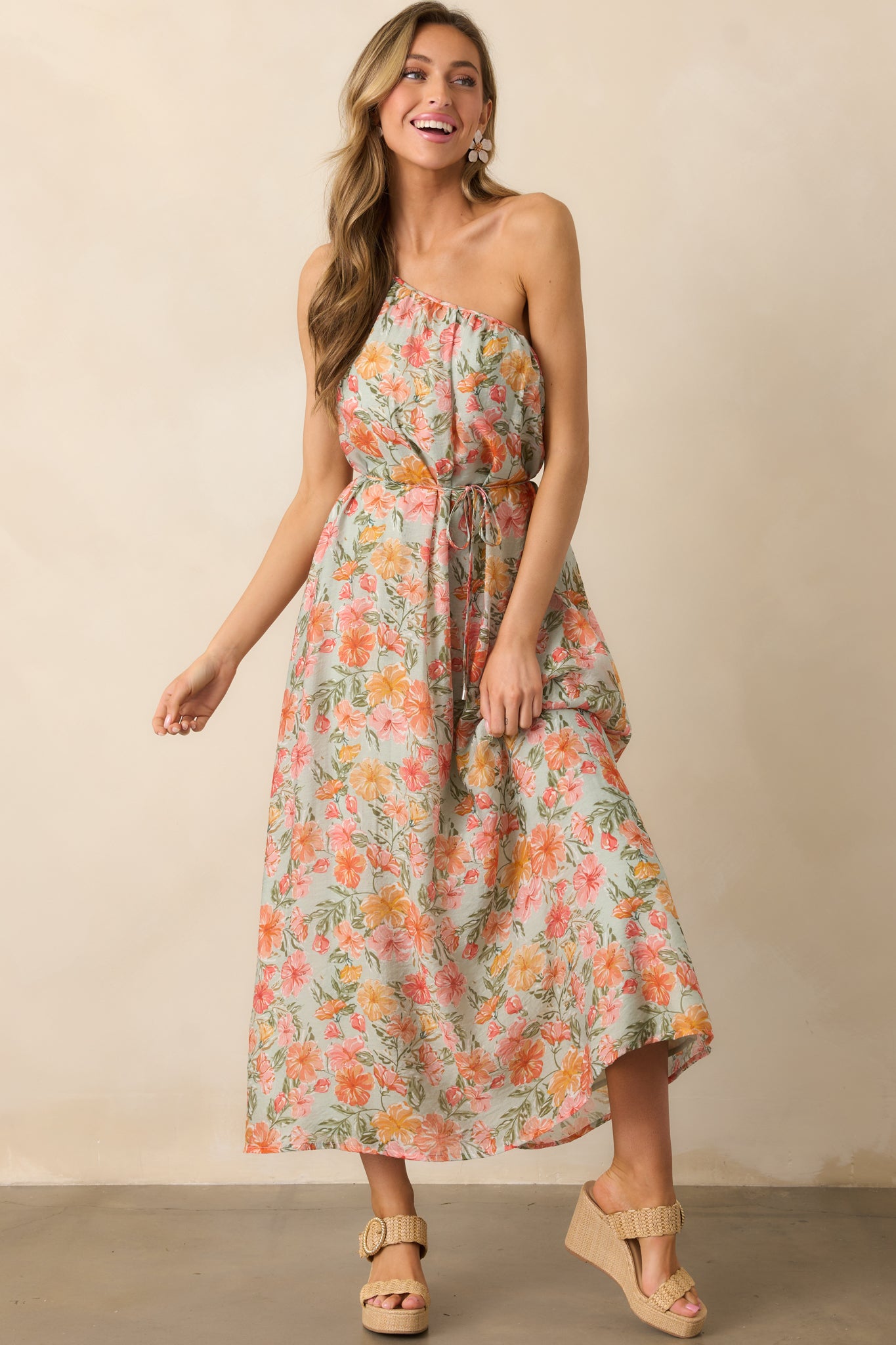 MINKPINK Lorelei Coral Maxi Dress