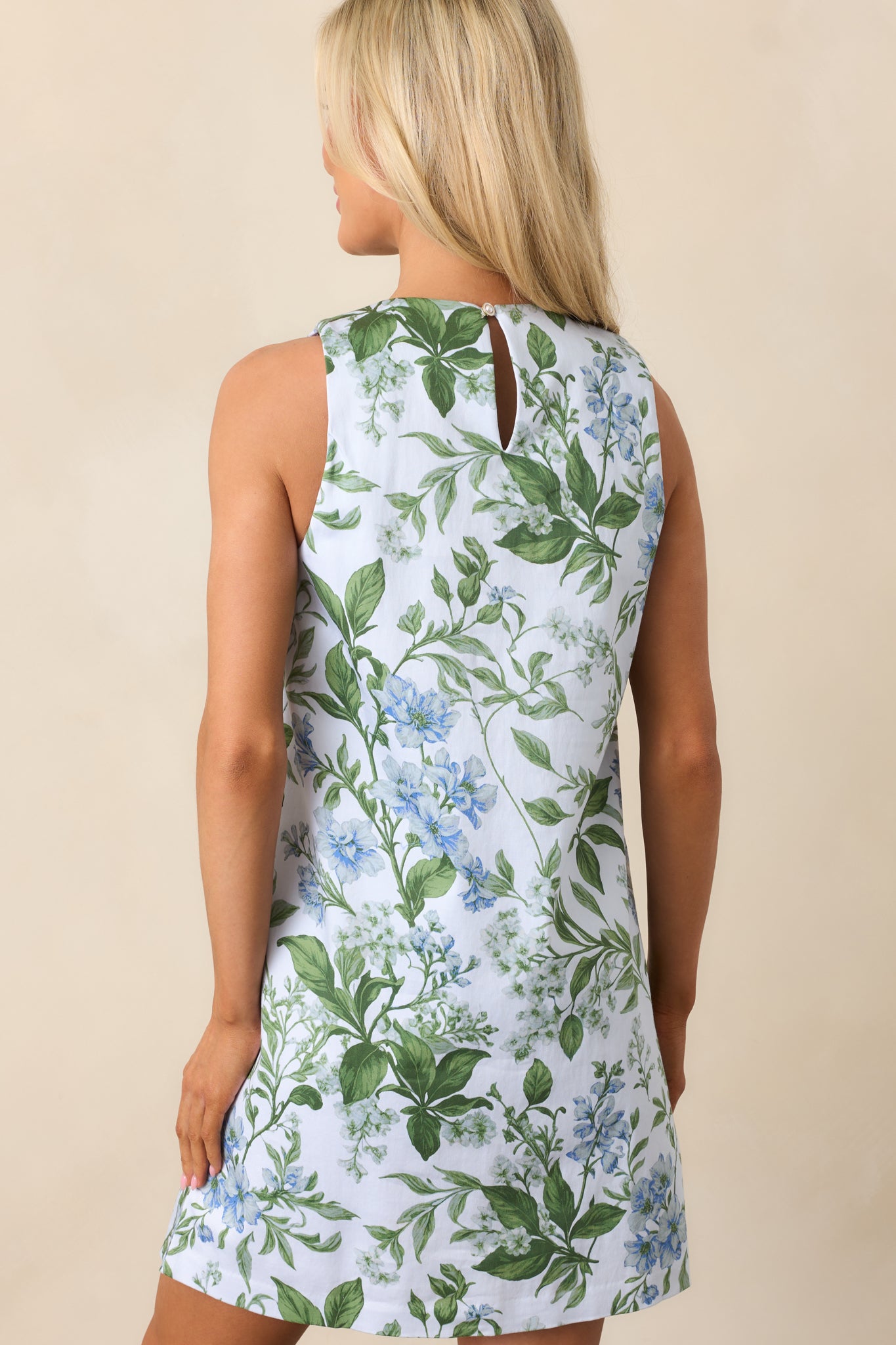 Emily Blue Lilacs Botanical Shift Dress