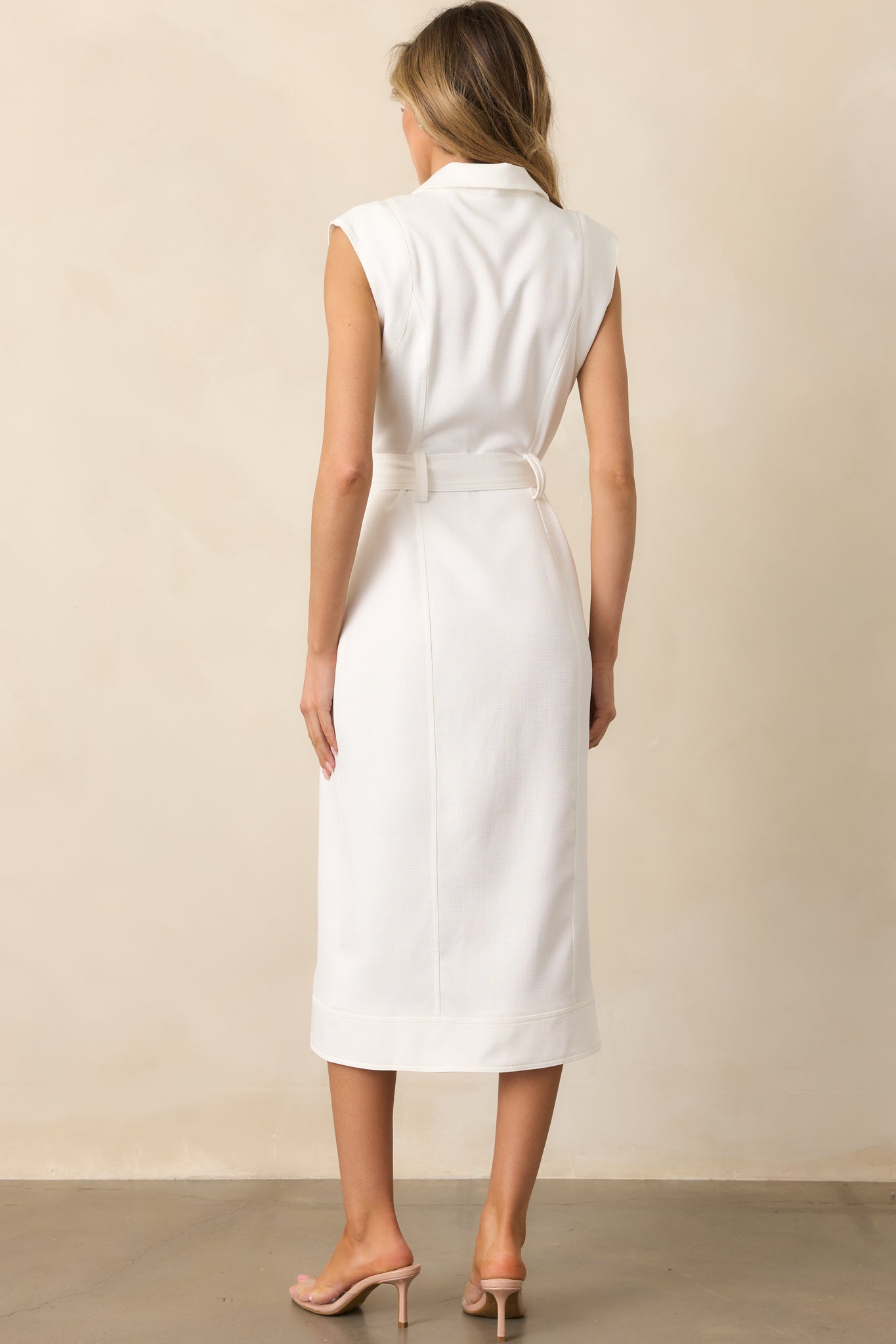 Jacqueline White Midi Dress