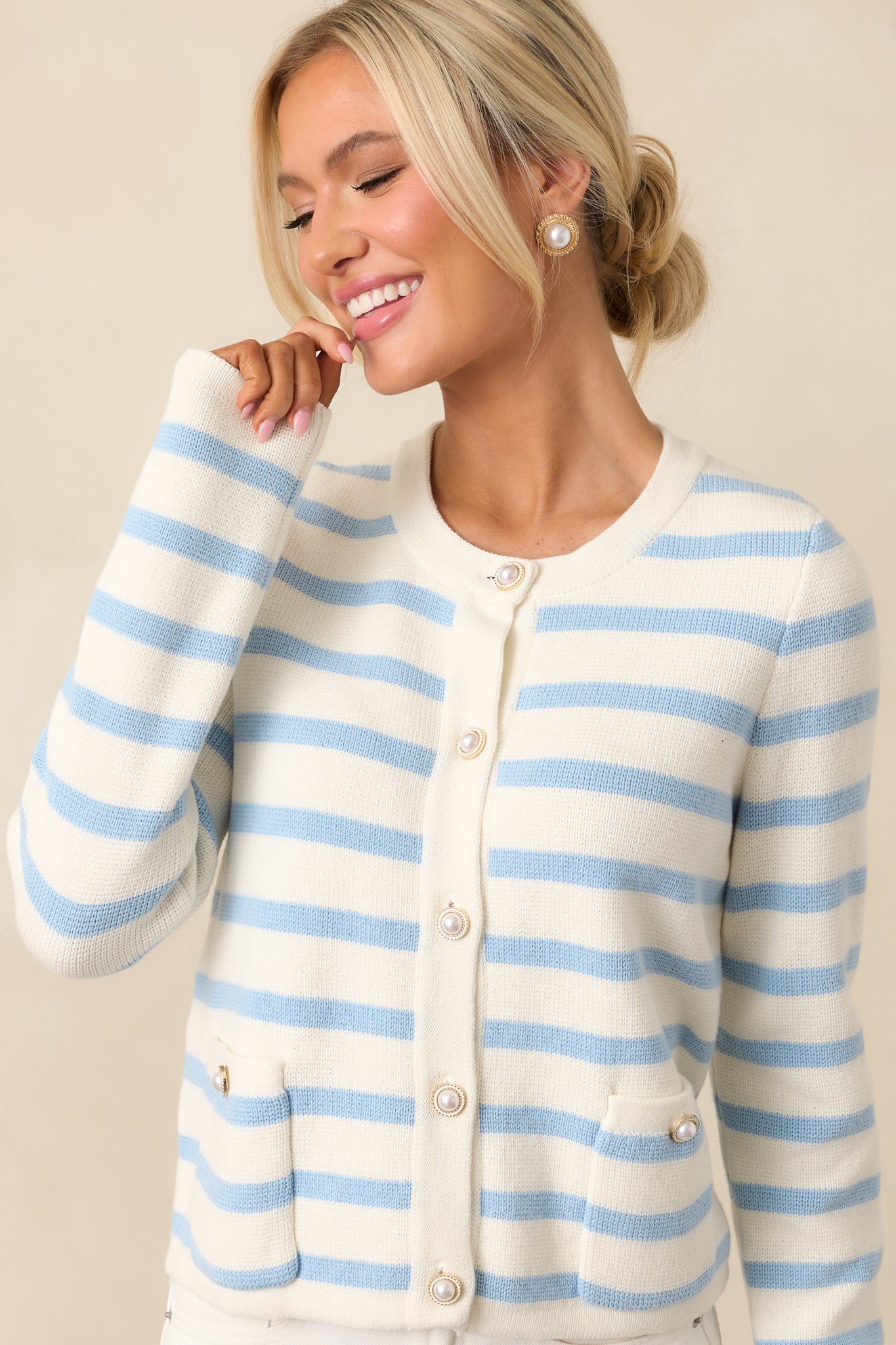 Kennedy Blue Belle Stripe Cardigan