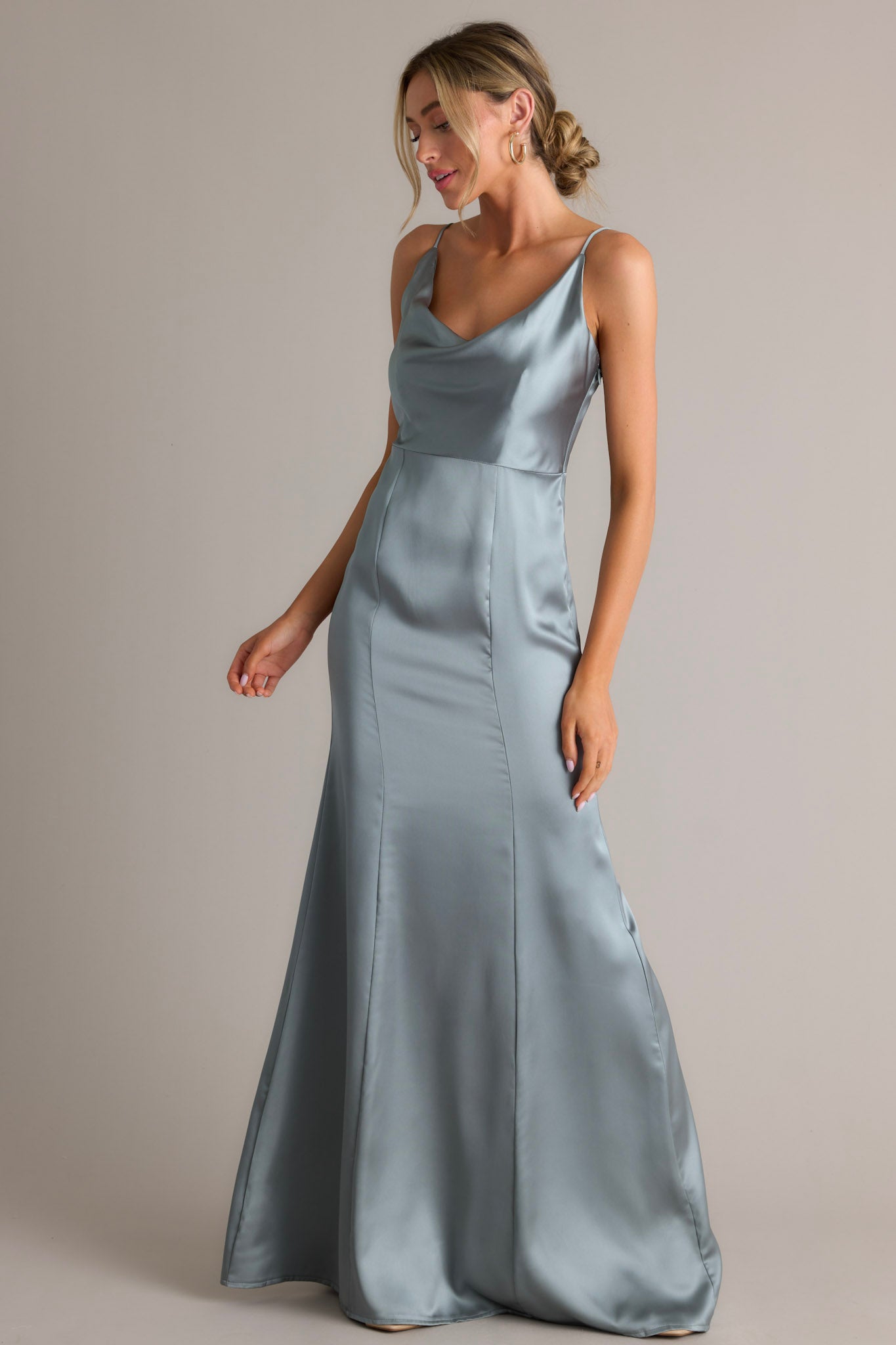 Grey blue maxi dress hotsell