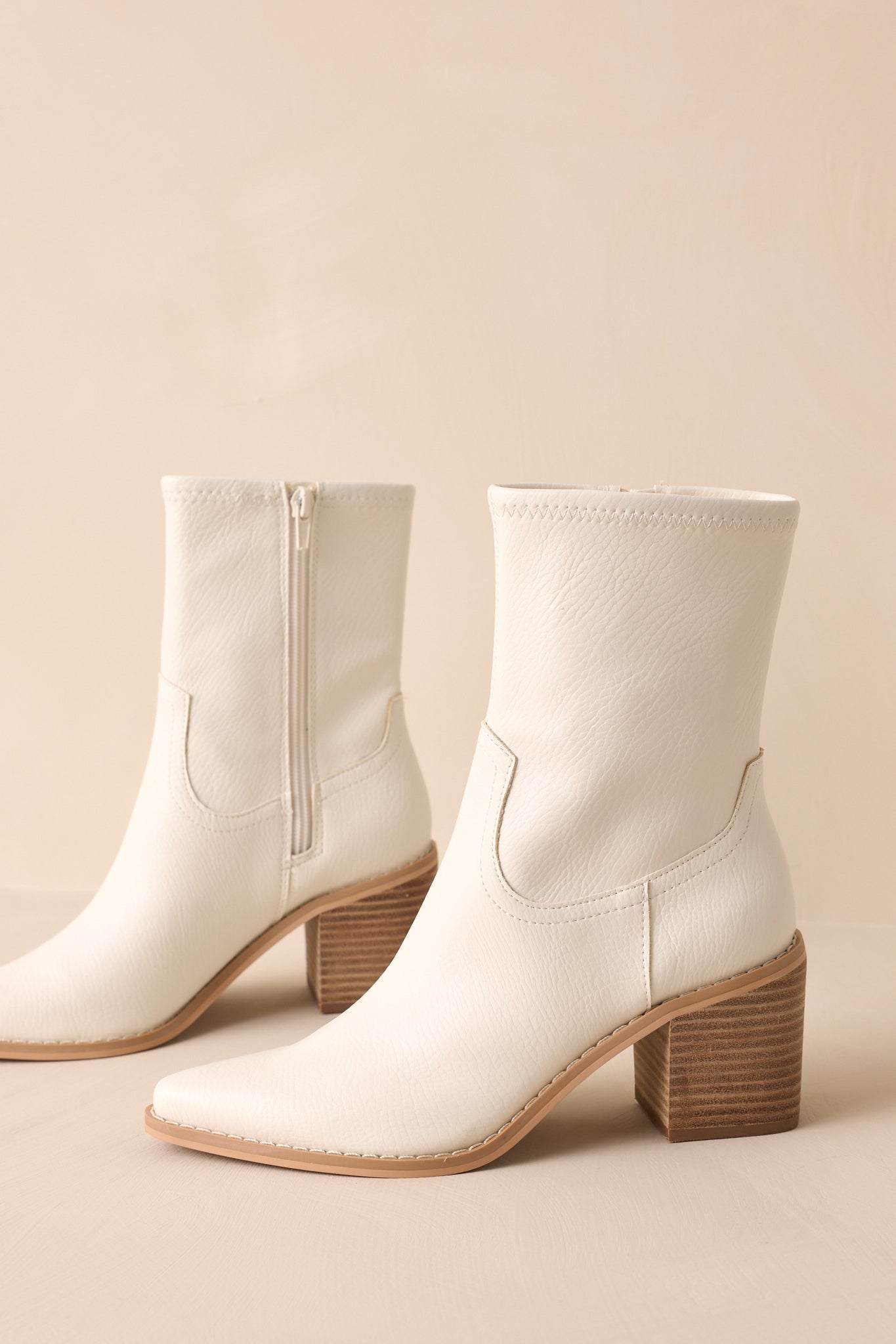 Off white leather ankle boots hotsell