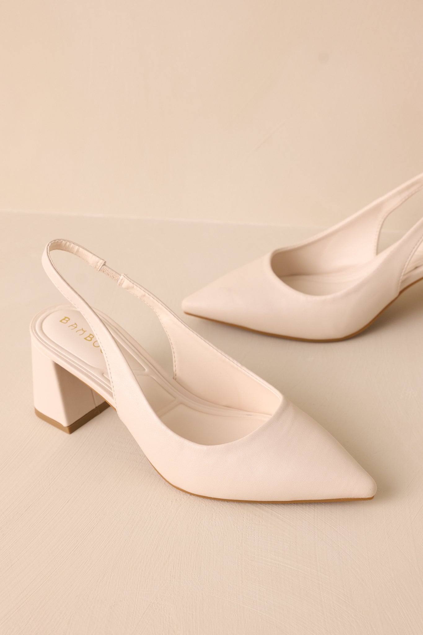 Ivory pointed toe heels best sale