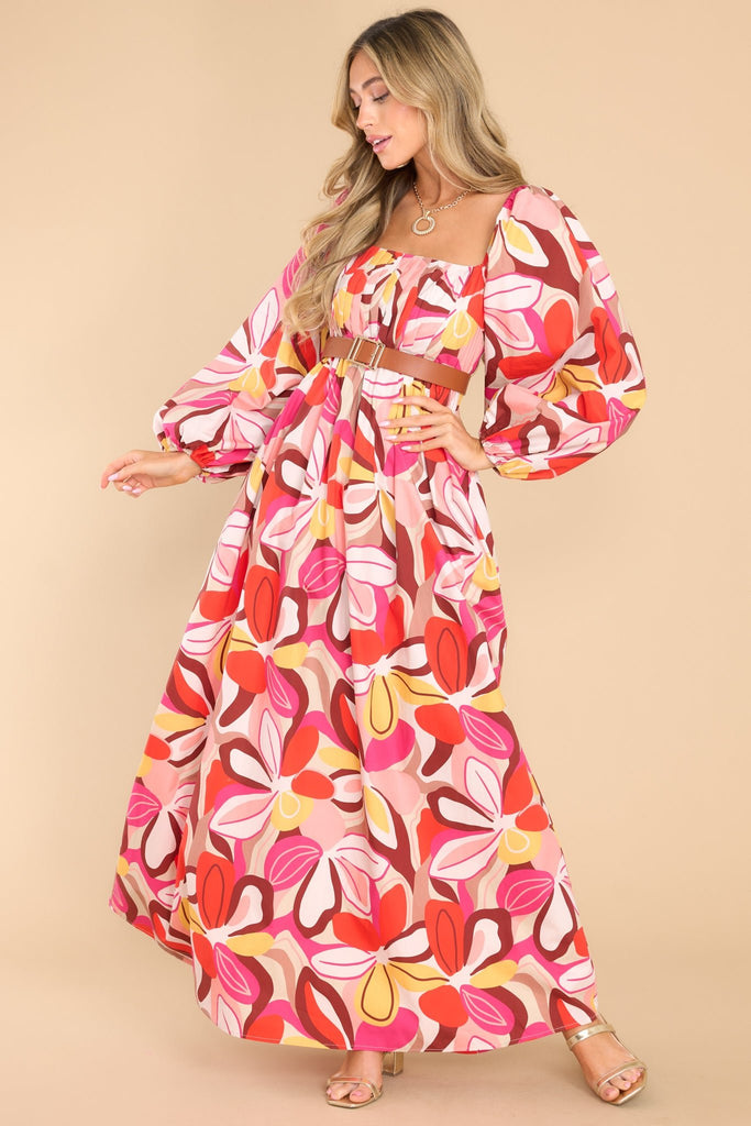 Adorable Pink Floral Maxi Dress All Dresses Red Dress 9968