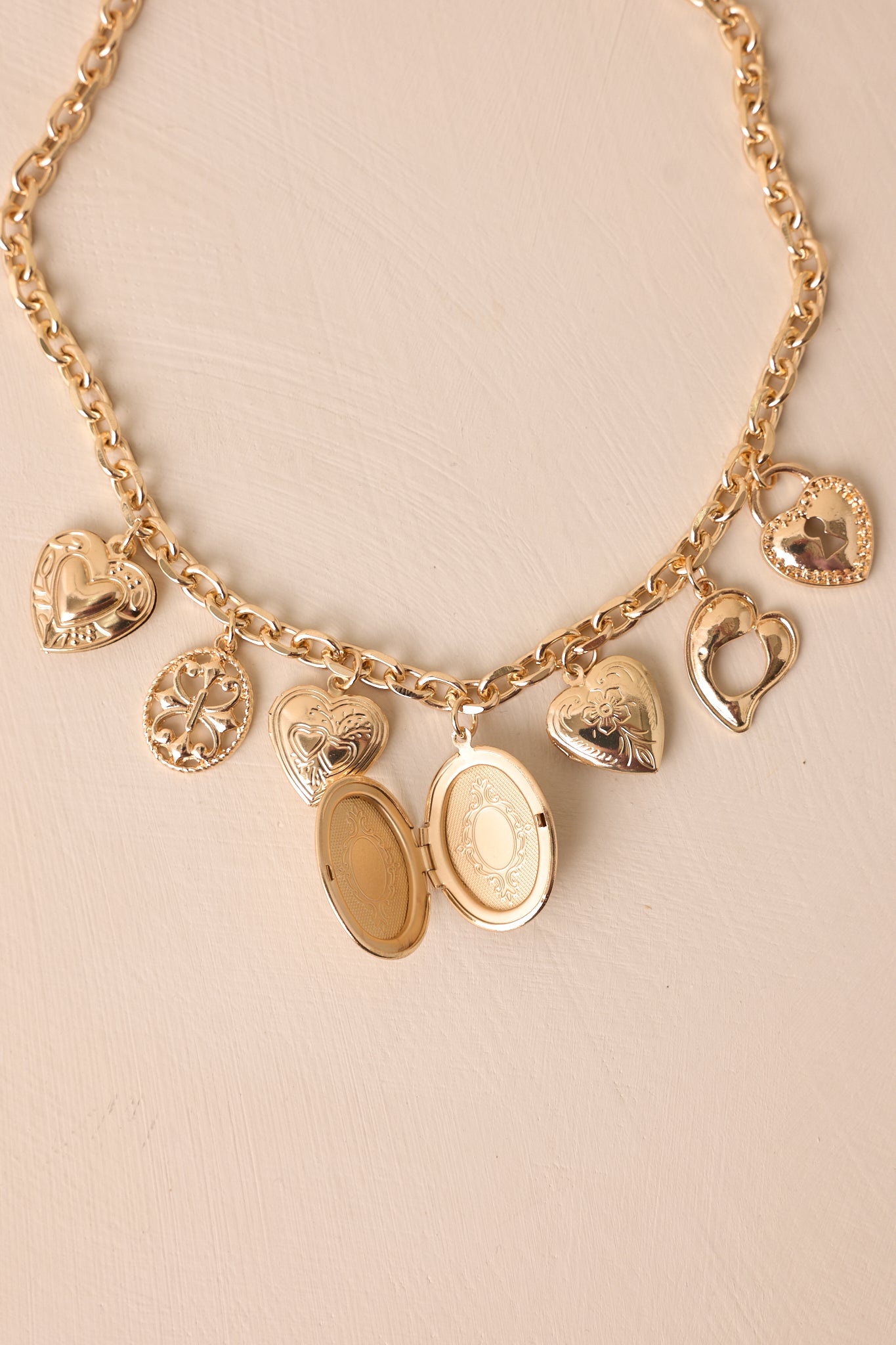 Right This Way Gold Charm Necklace