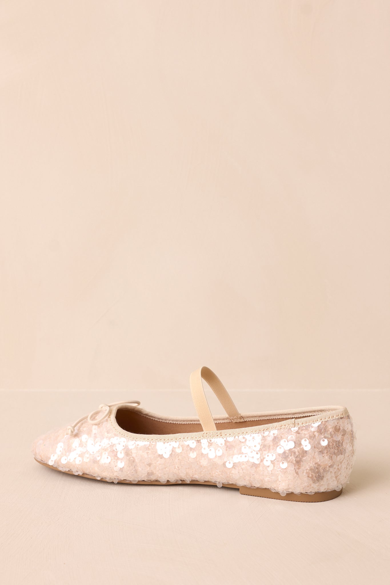 A Step Closer Ivory Pearlescent Sequin Ballet Flat