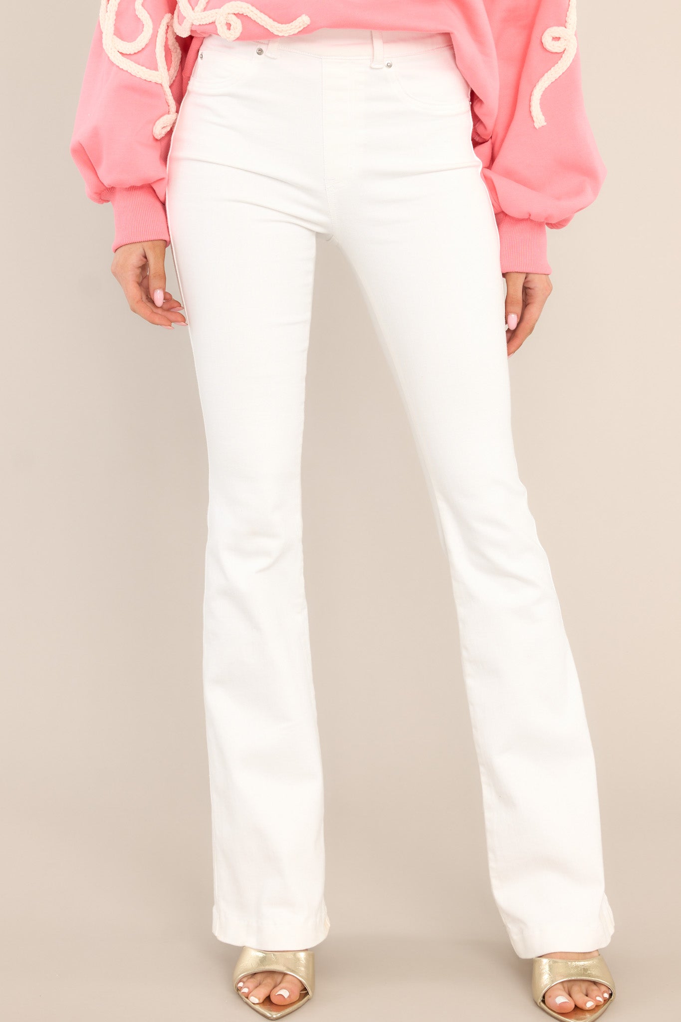 Shop Mid Waist Cropped Jeggings with Elasticised Waistband Online