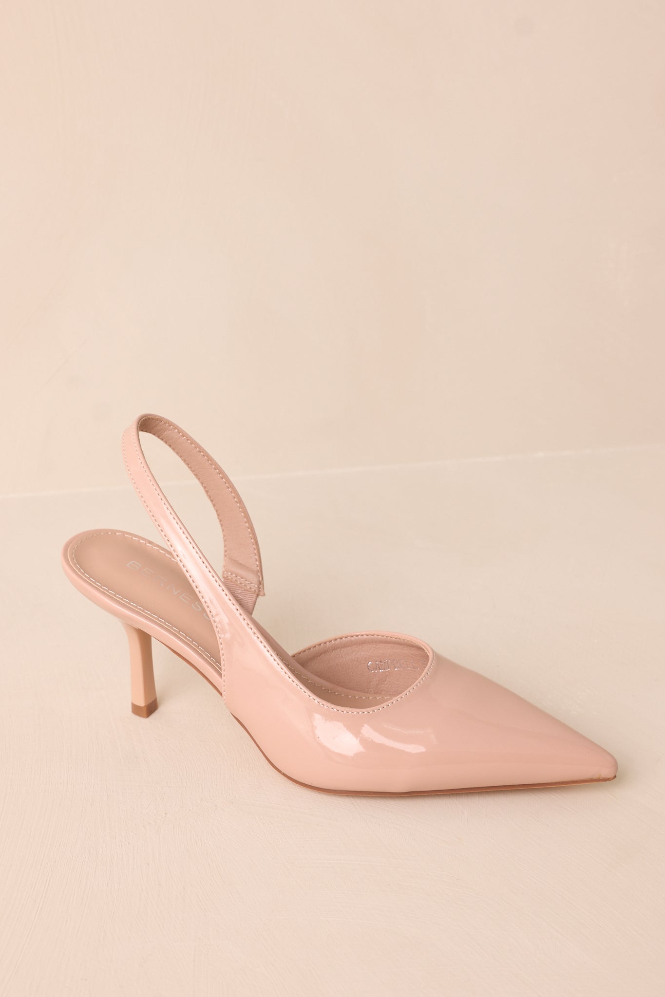 Meant To Be Mine Beige Slingback Kitten Heels