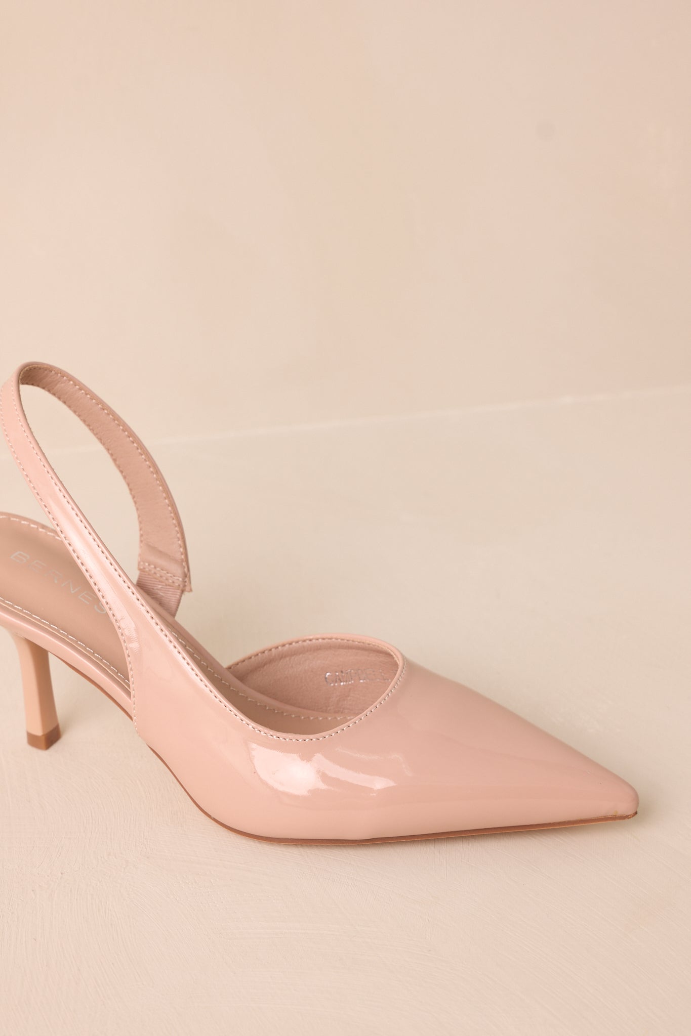 Meant To Be Mine Beige Slingback Kitten Heels