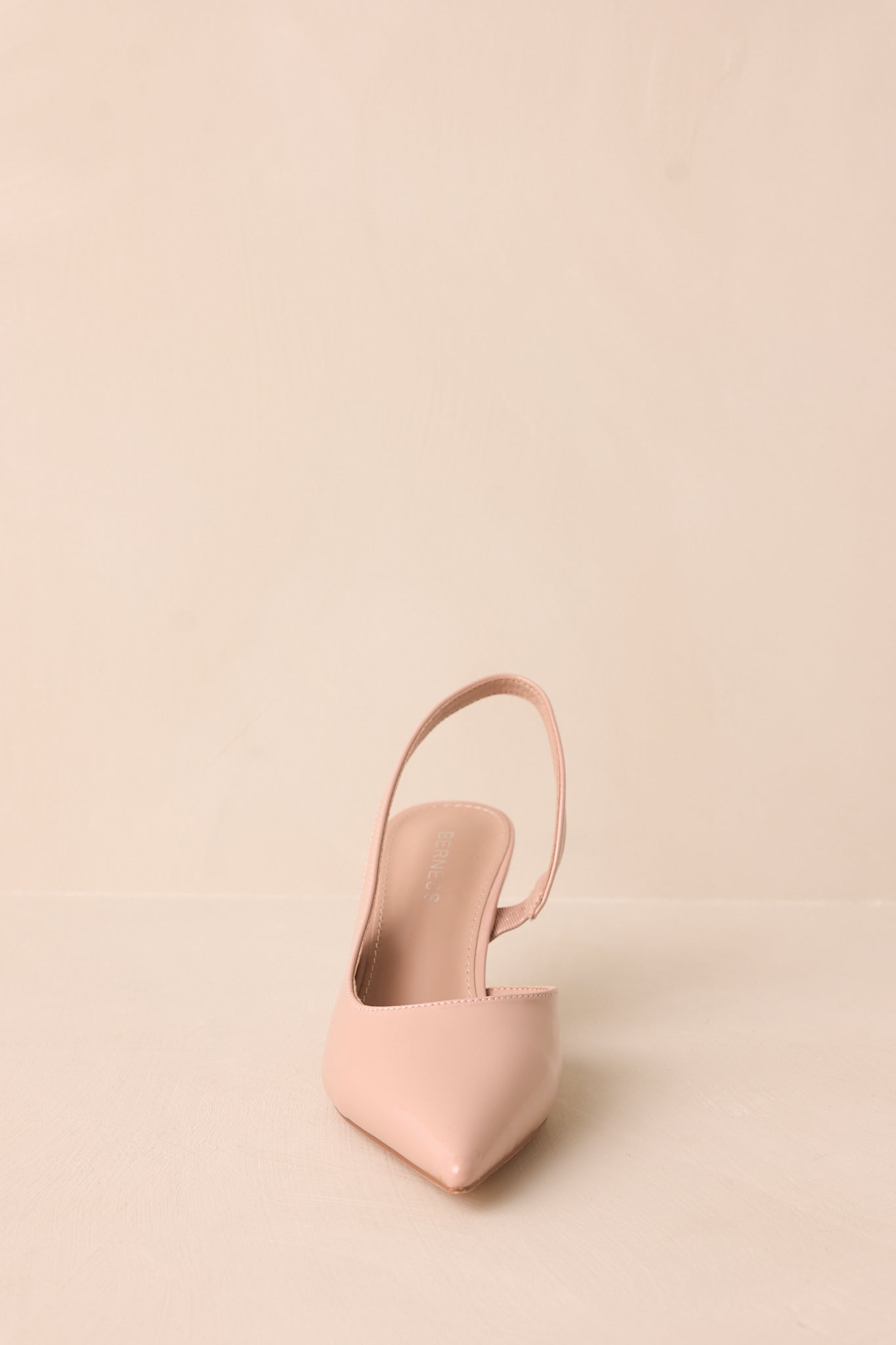 Meant To Be Mine Beige Slingback Kitten Heels