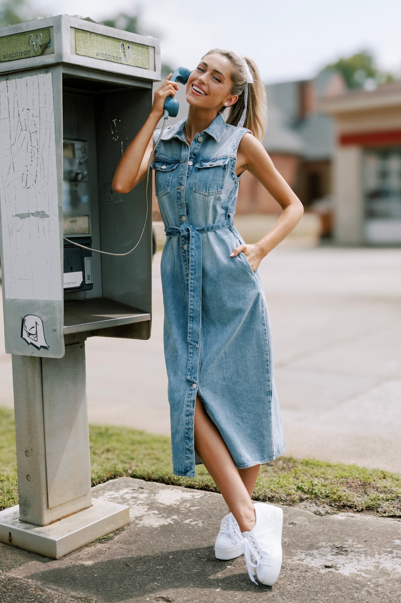 Medium Wash Denim Maxi Dress All Dresses Red Dress