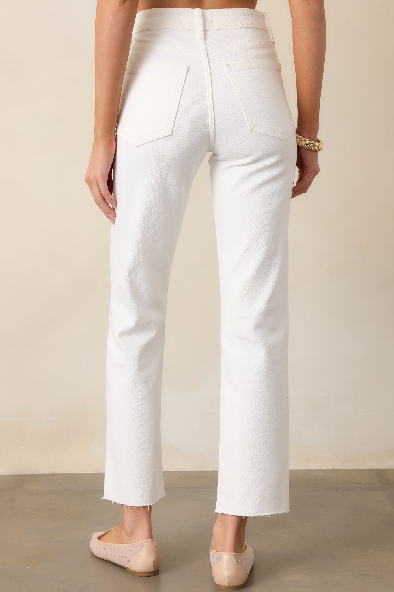 Simply The Vibe White Jeans