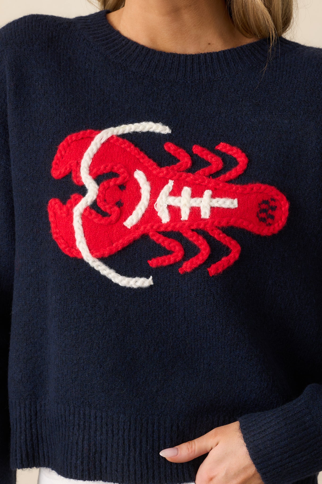 Set Sail Navy Lobster Sweater