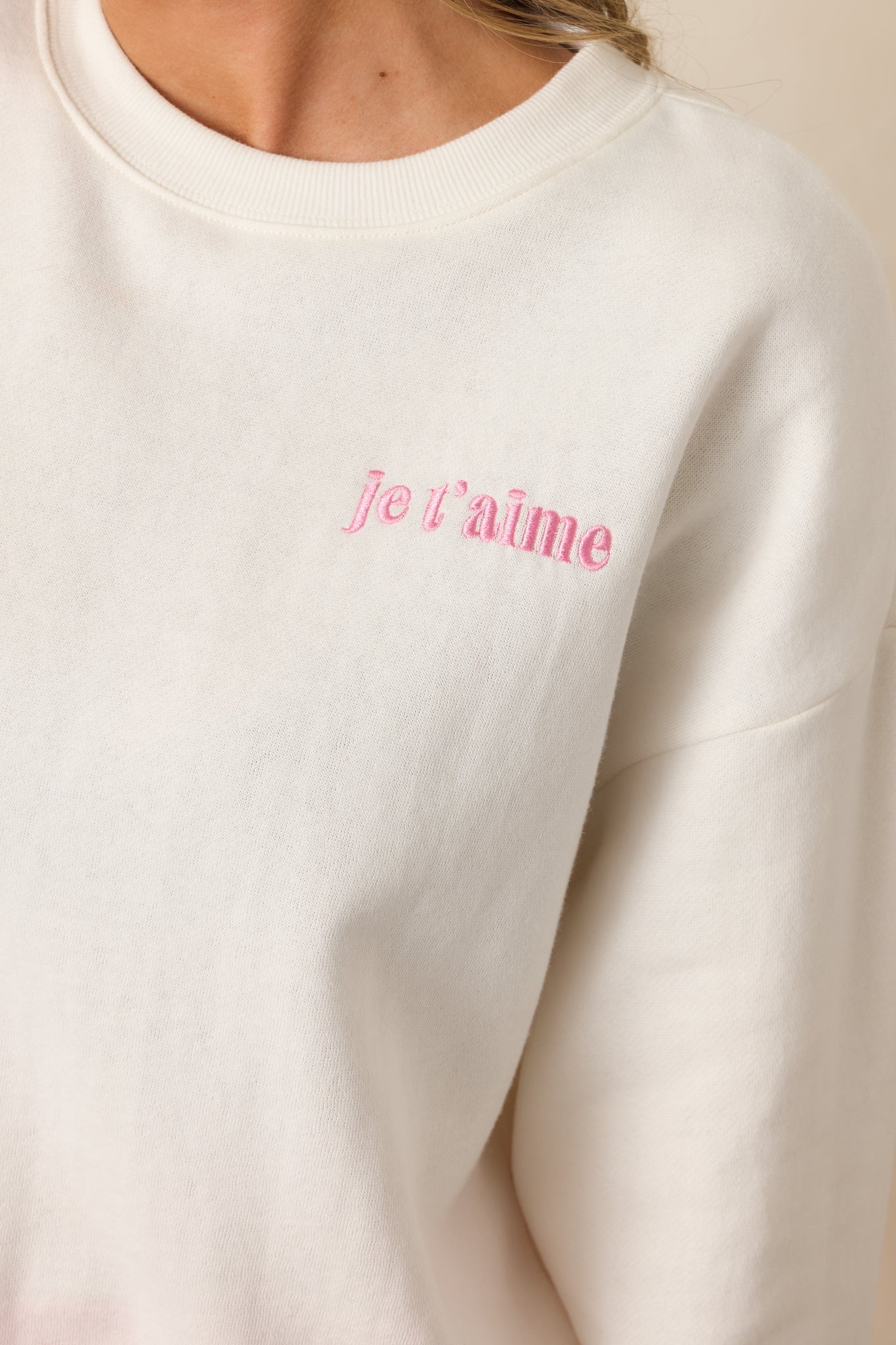 Z Supply Je T’aime Ivory Vanilla Ice Sweatshirt