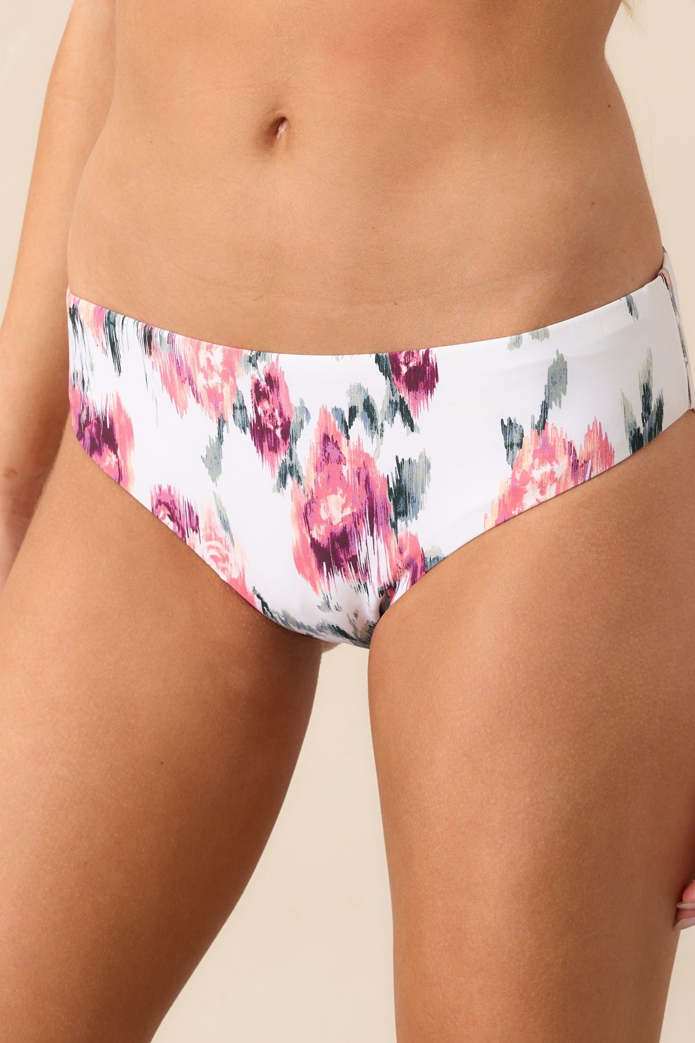 Saltwater Serenity Ivory Floral Bikini Bottoms