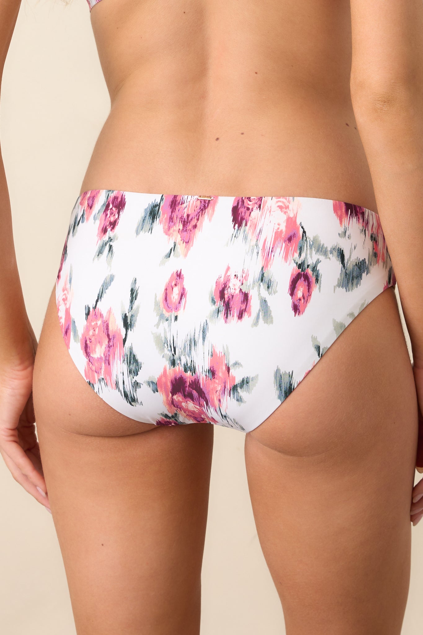 Saltwater Serenity Ivory Floral Bikini Bottoms