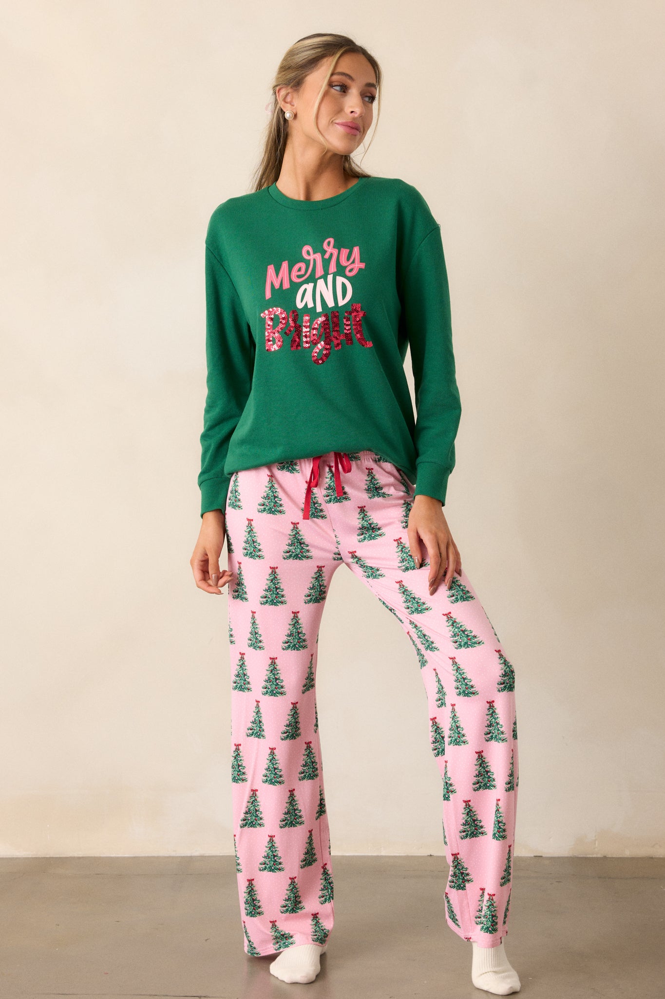 Merry Moments Green Sweatshirt