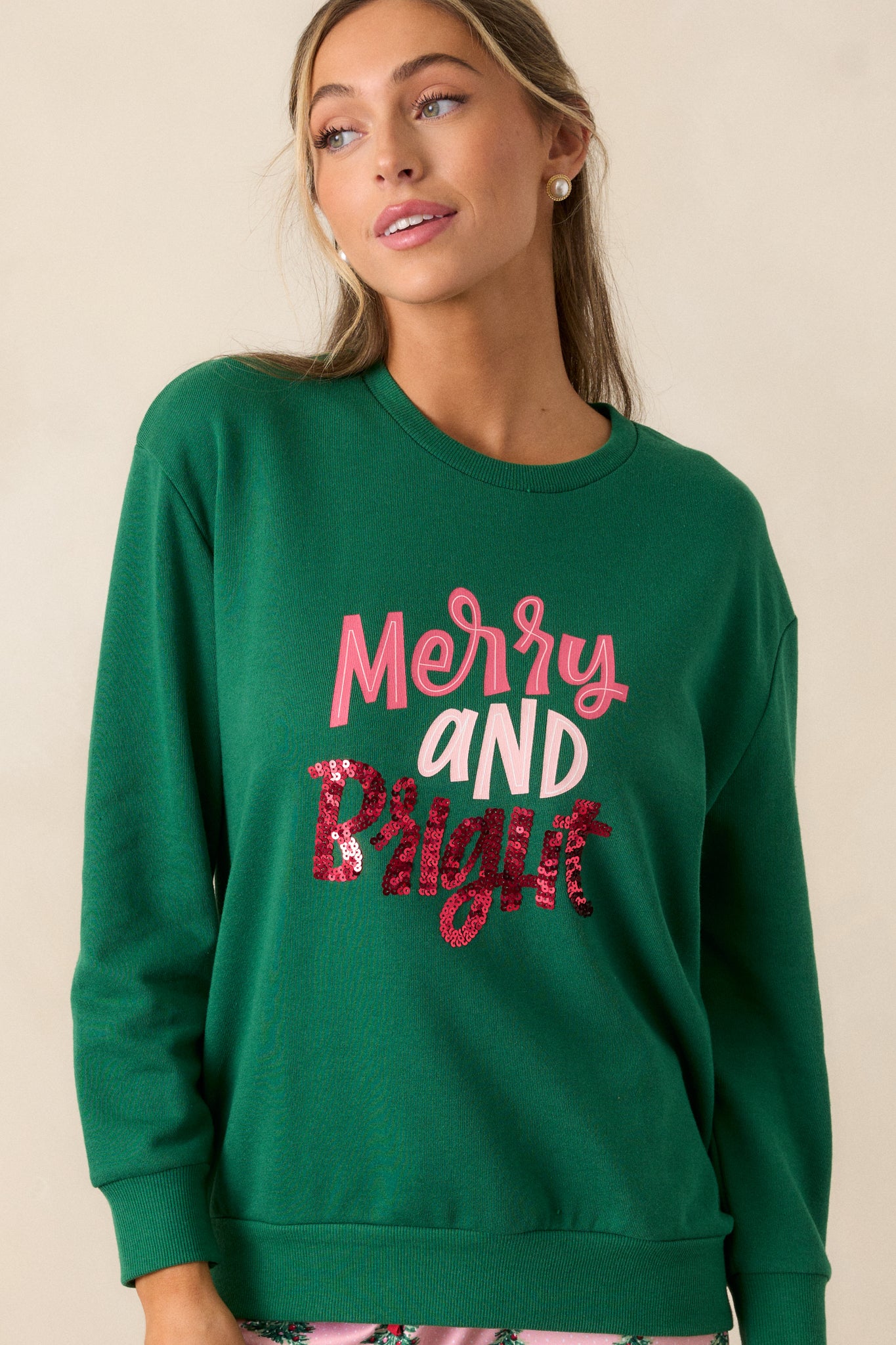 Merry Moments Green Sweatshirt