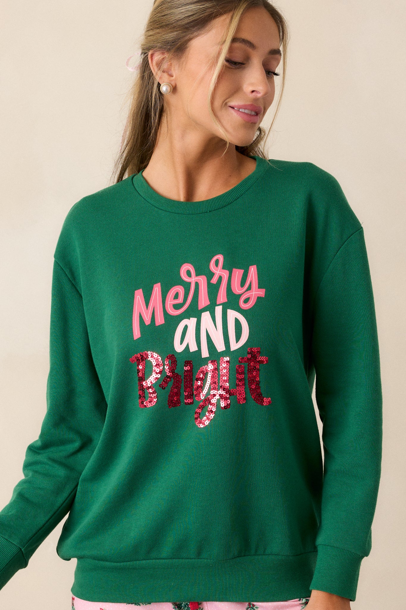 Merry Moments Green Sweatshirt