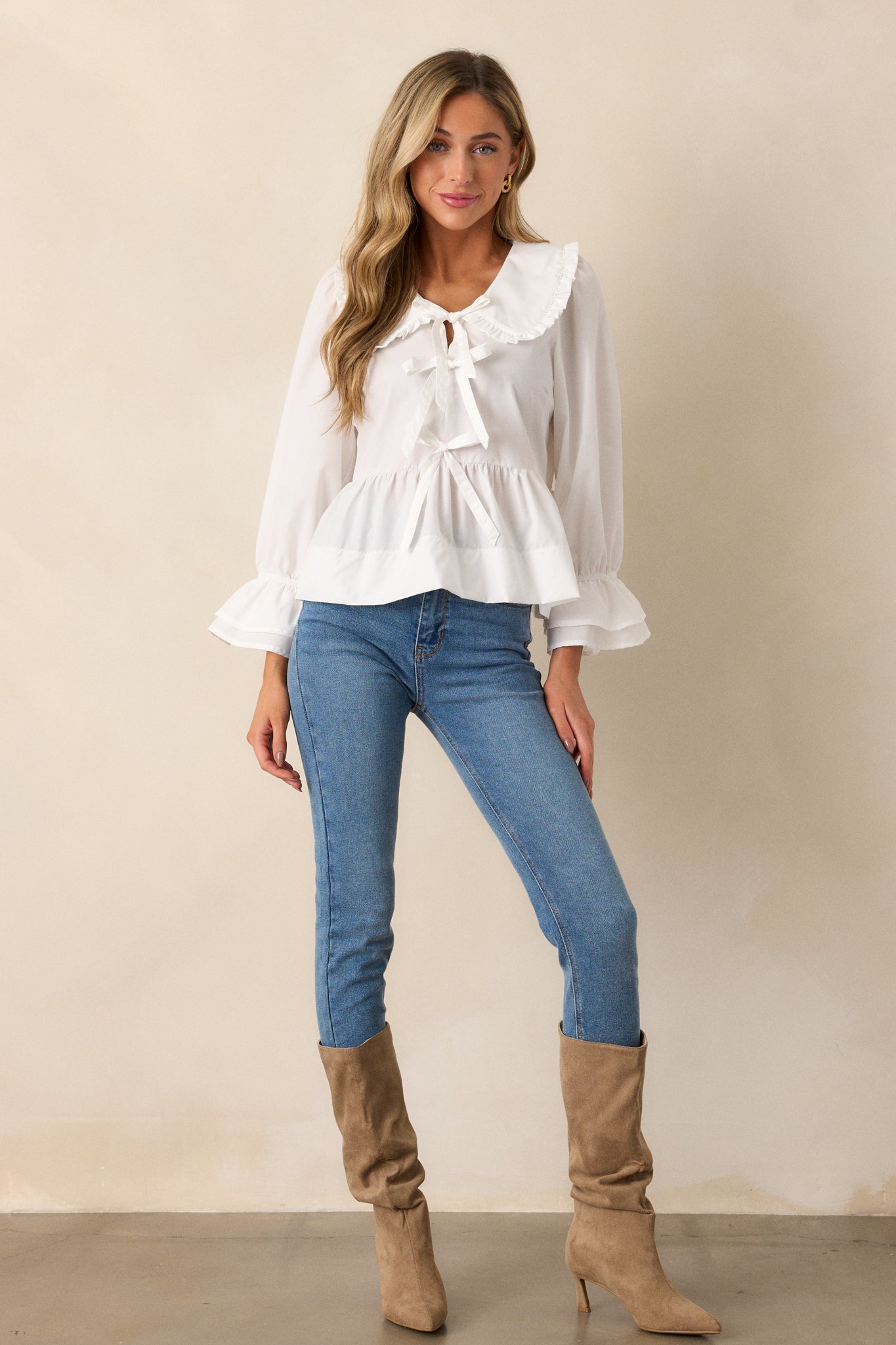 Calm Reflections 100% Cotton Ivory Blouse