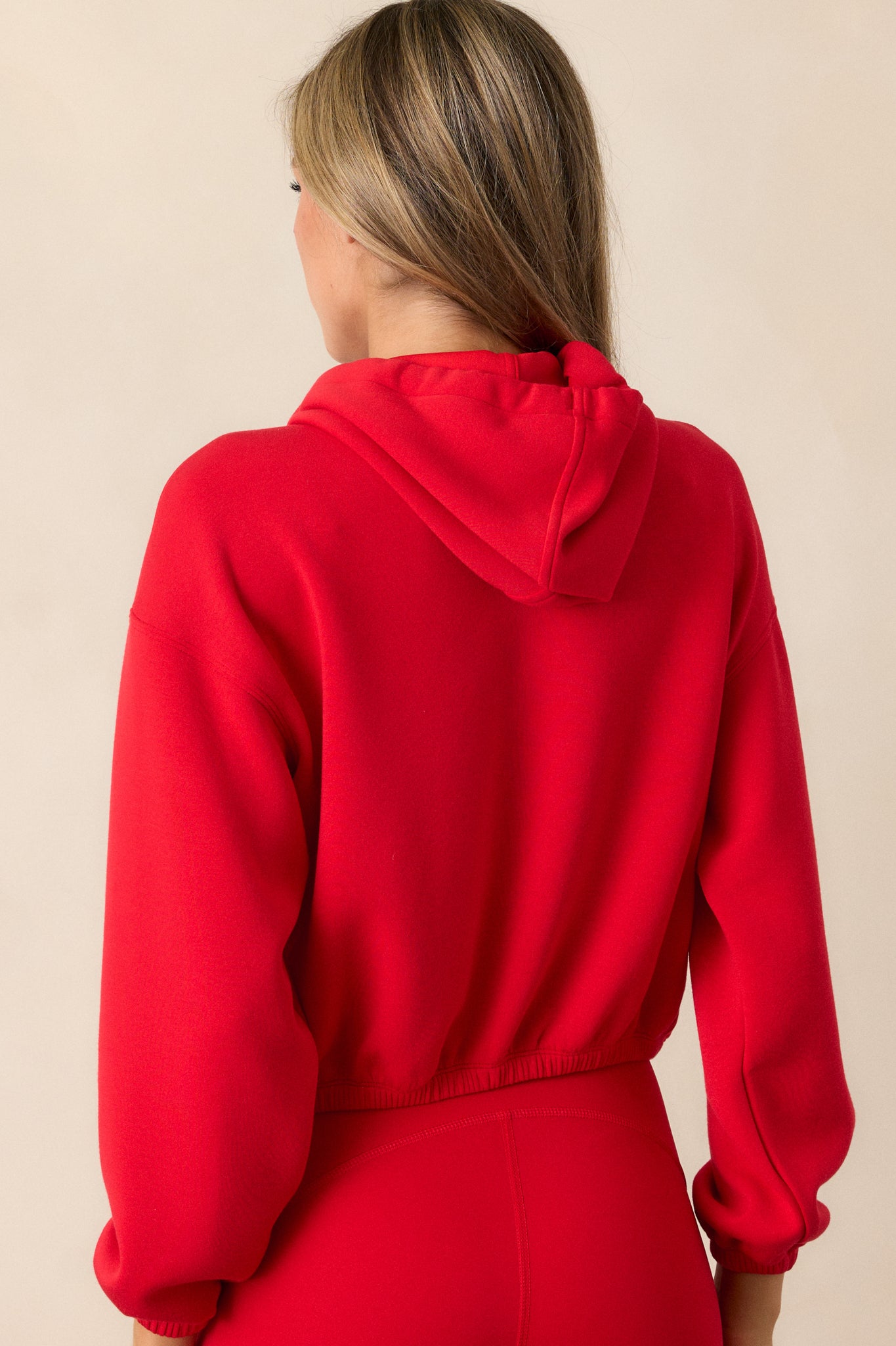 SPANX® AirEssentials Red Cinched Cropped Hoodie