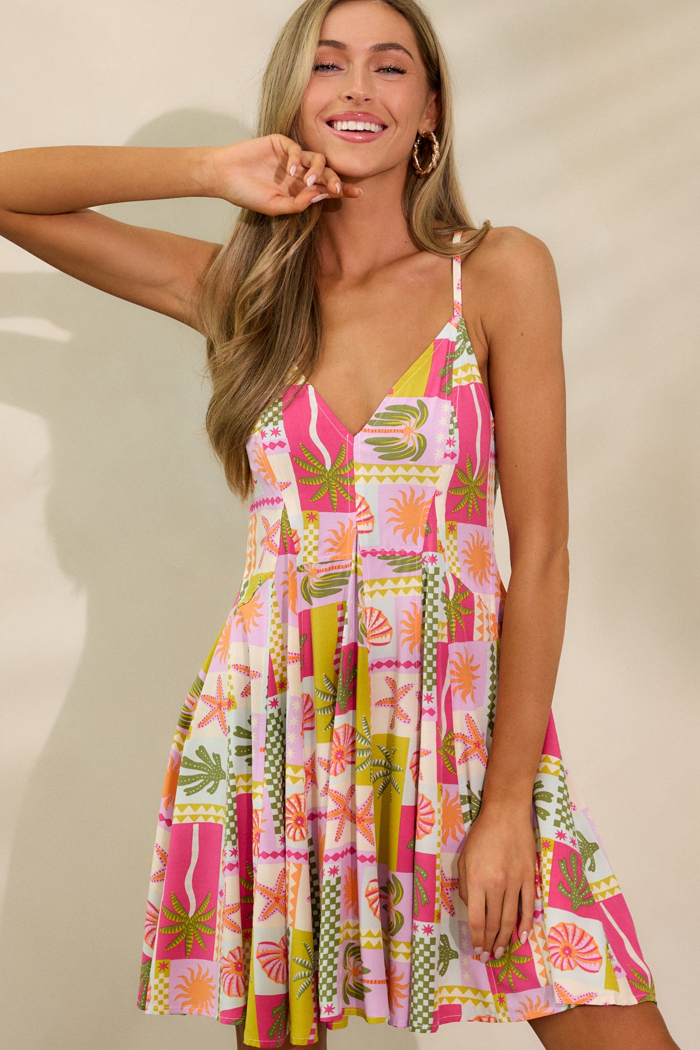 MINKPINK Under The Sea Pink Mini Dress